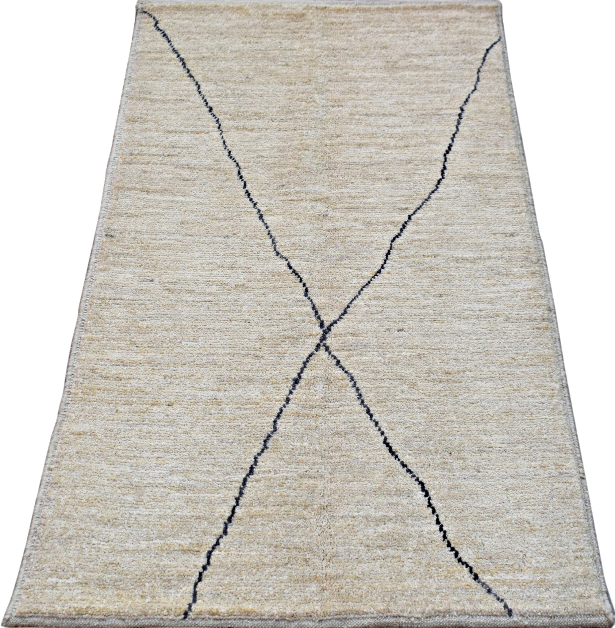 Handmade Mini Tribal Afghan Berber Rug | 85 x 64 cm | 3'2" x 2'2" - Najaf Rugs & Textile