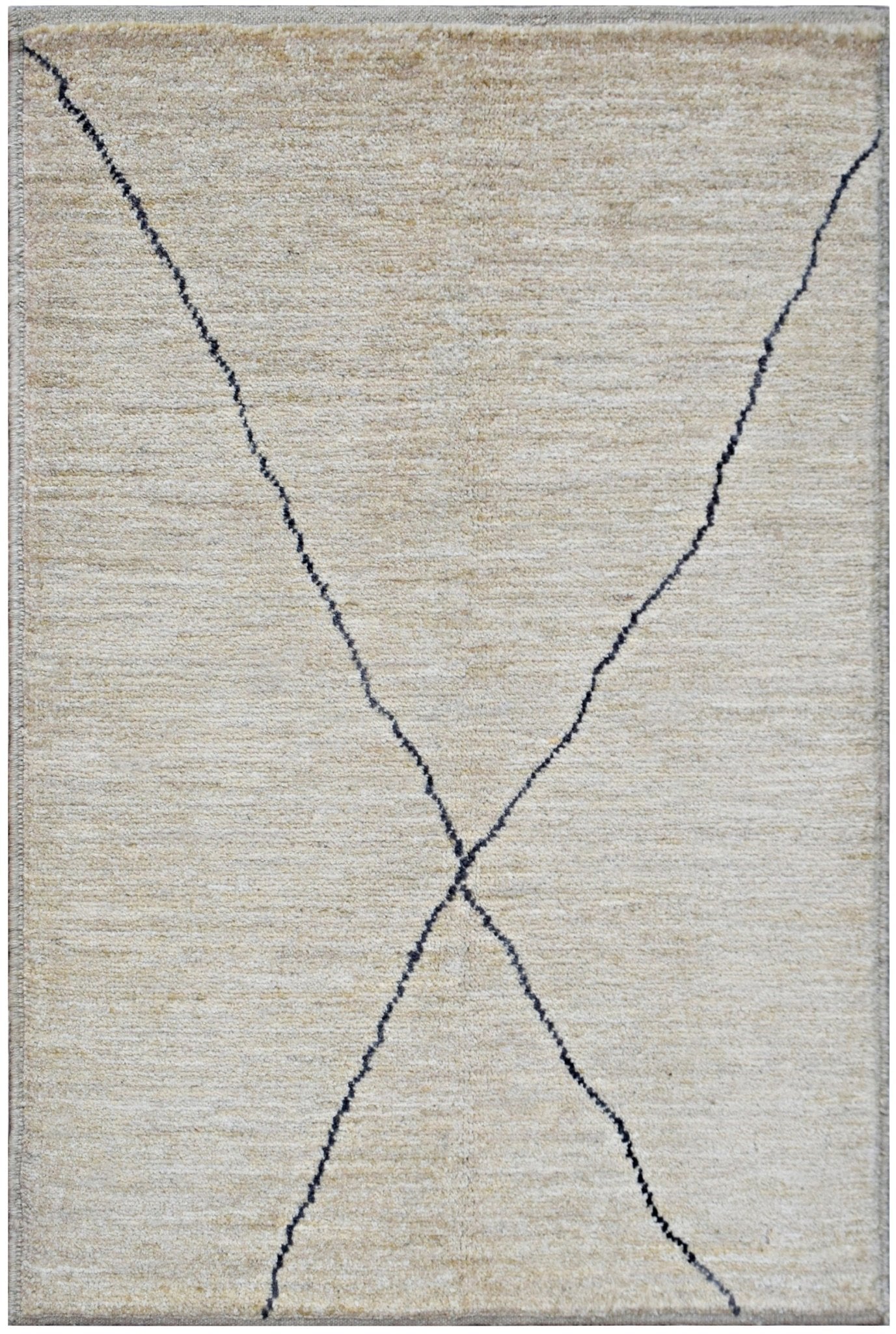 Handmade Mini Tribal Afghan Berber Rug | 85 x 64 cm | 3'2" x 2'2" - Najaf Rugs & Textile