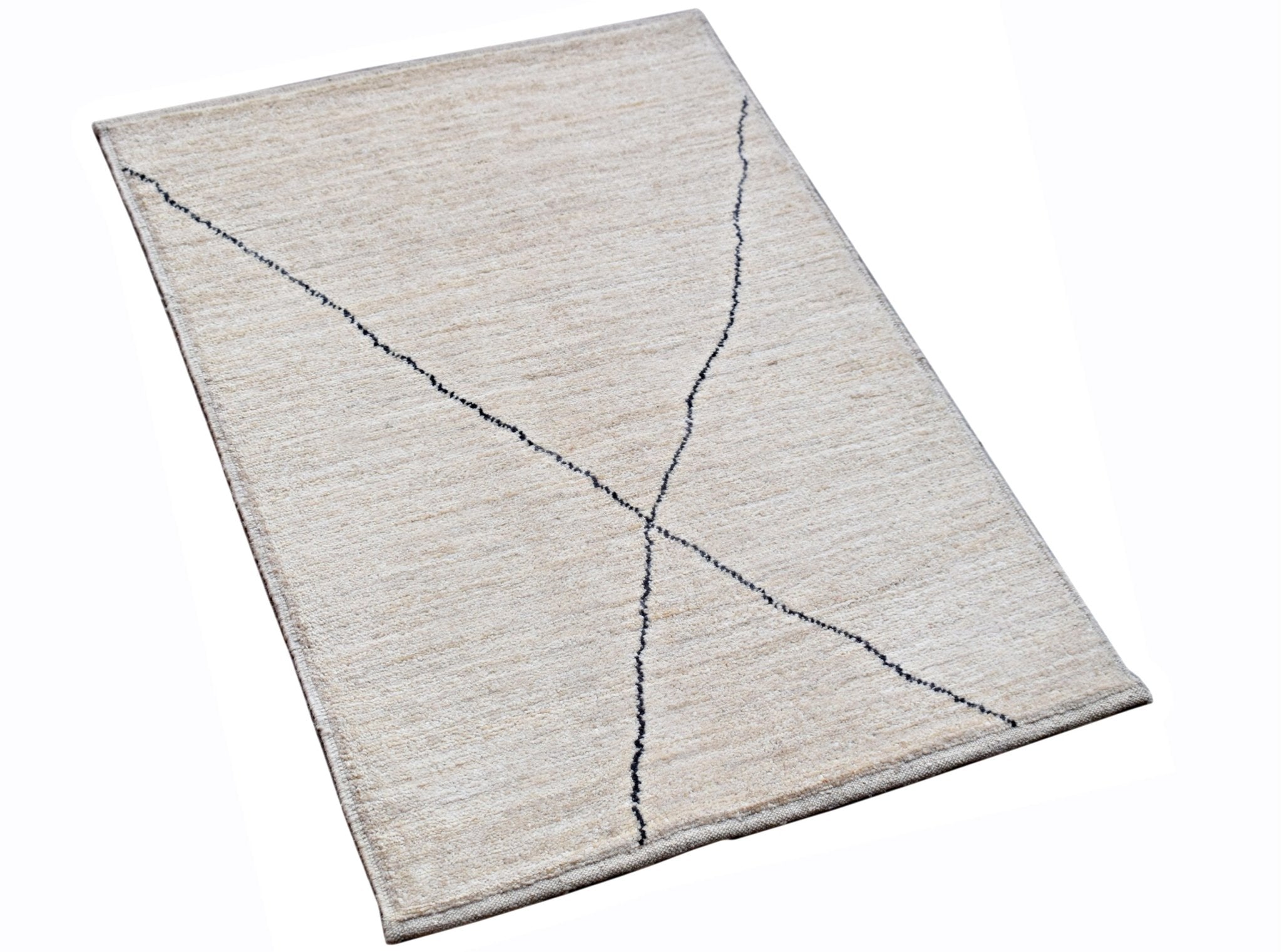 Handmade Mini Tribal Afghan Berber Rug | 91 x 62 cm | 3' x 2'1" - Najaf Rugs & Textile