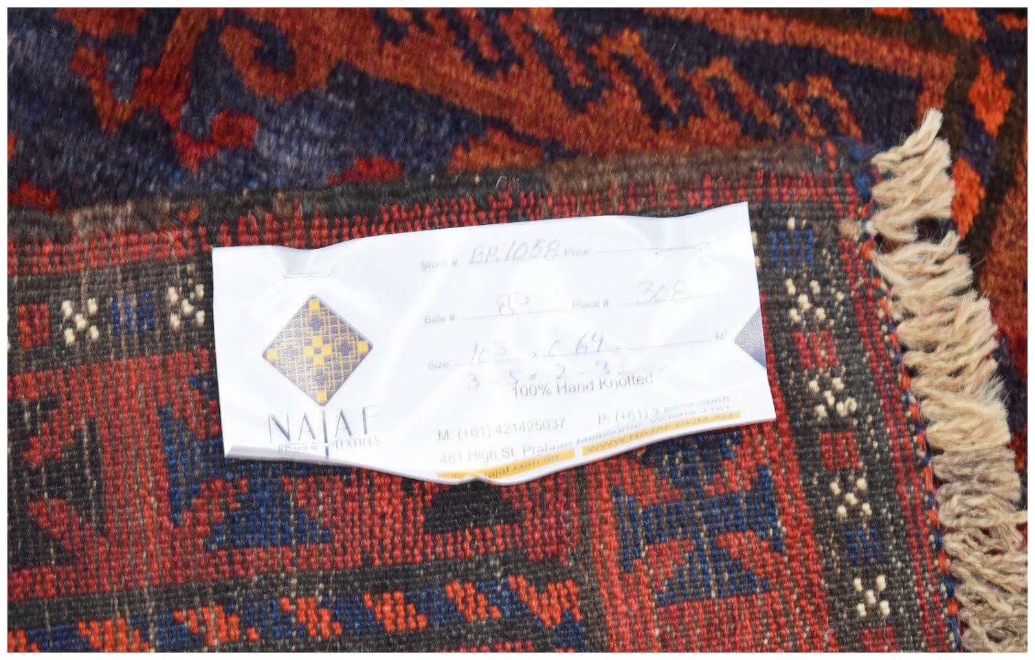 Handmade Mini Tribal Afghan Rug | 103 x 69 cm | 3'5" x 2'3" - Najaf Rugs & Textile