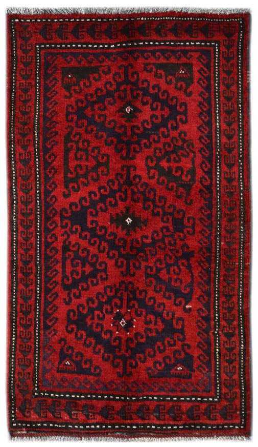 Handmade Mini Tribal Afghan Rug | 112 x 66 cm | 3'8" x 2'2" - Najaf Rugs & Textile