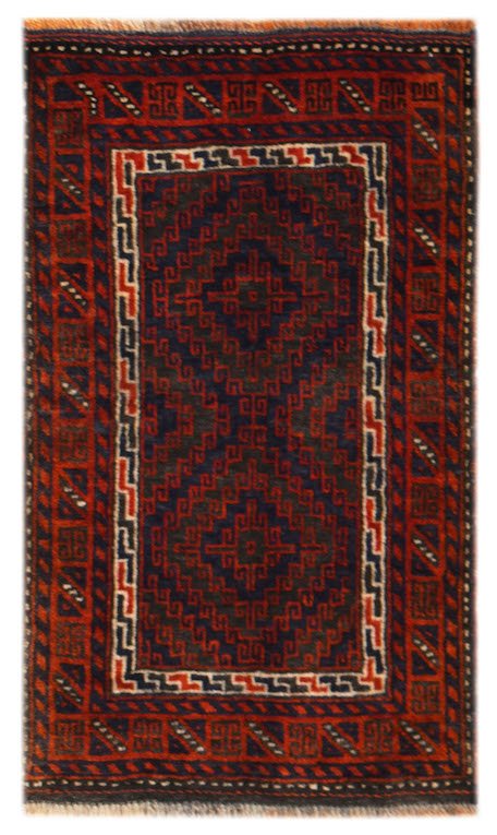 Handmade Mini Tribal Afghan Rug | 99 x 62 cm | 3'3" x 2'1" - Najaf Rugs & Textile