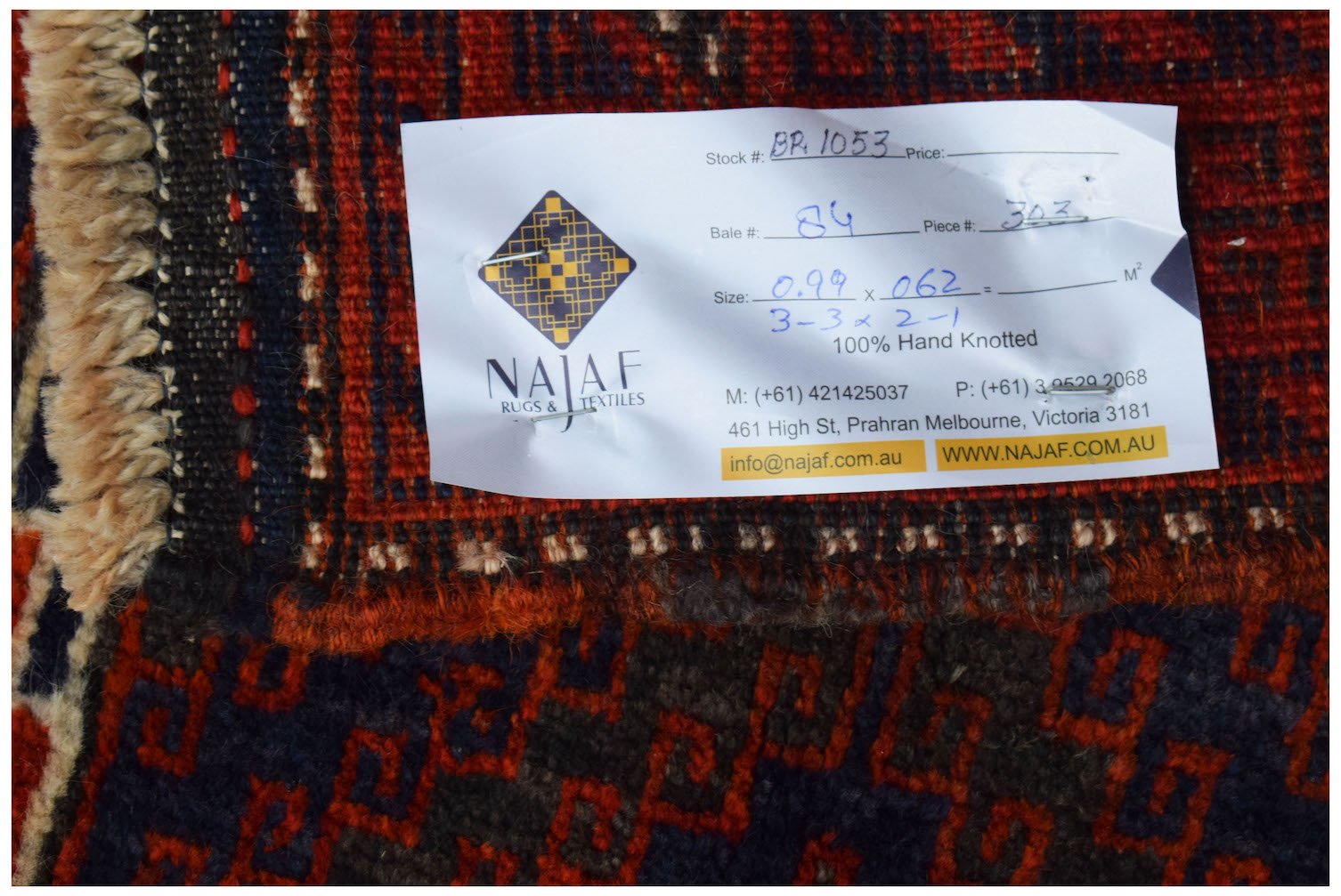 Handmade Mini Tribal Afghan Rug | 99 x 62 cm | 3'3" x 2'1" - Najaf Rugs & Textile