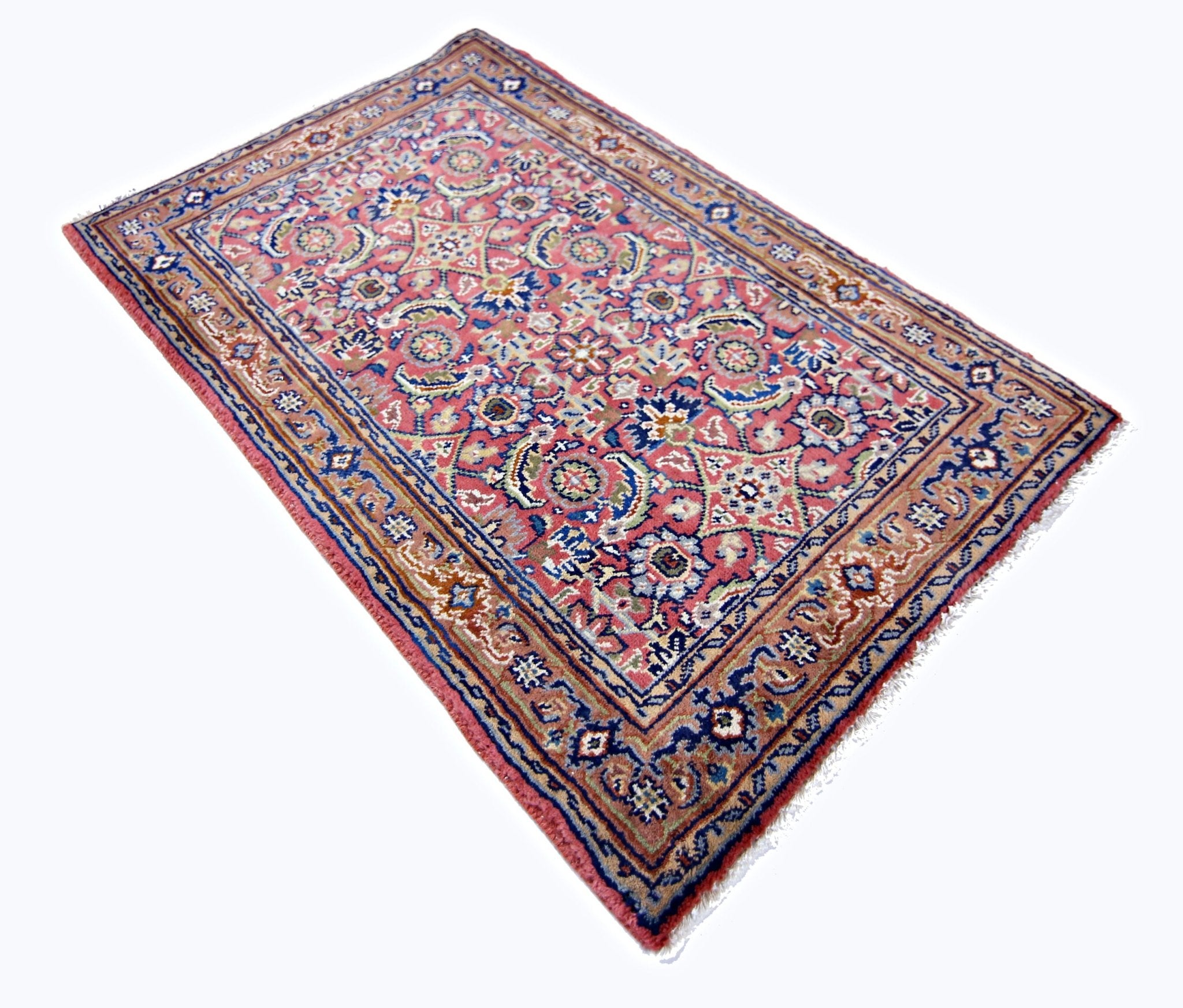 Handmade Mini Vintage Pakistani Rug | 87 x 57 cm | 2'10" x 1'11" - Najaf Rugs & Textile