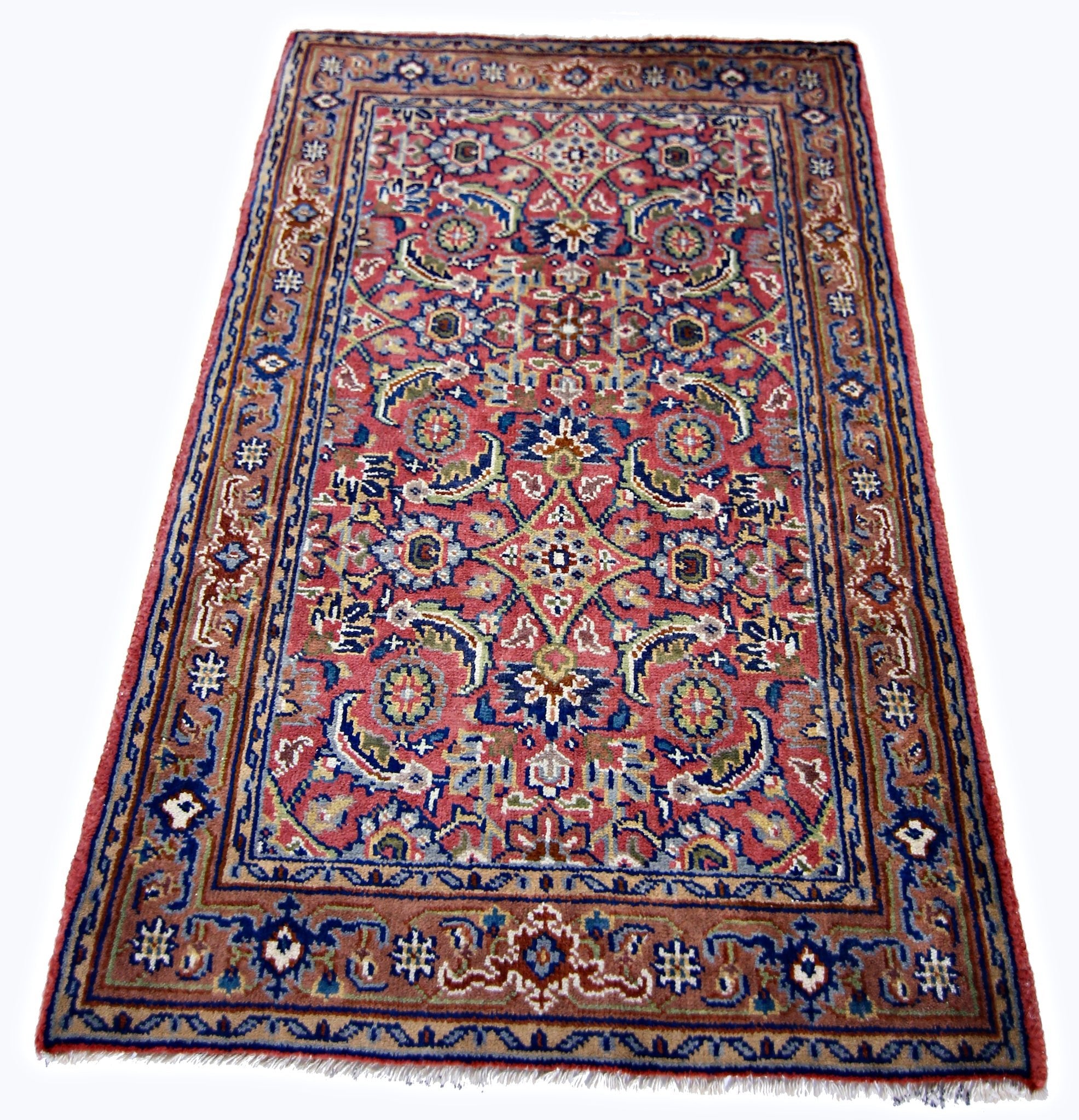 Handmade Mini Vintage Pakistani Rug | 87 x 57 cm | 2'10" x 1'11" - Najaf Rugs & Textile
