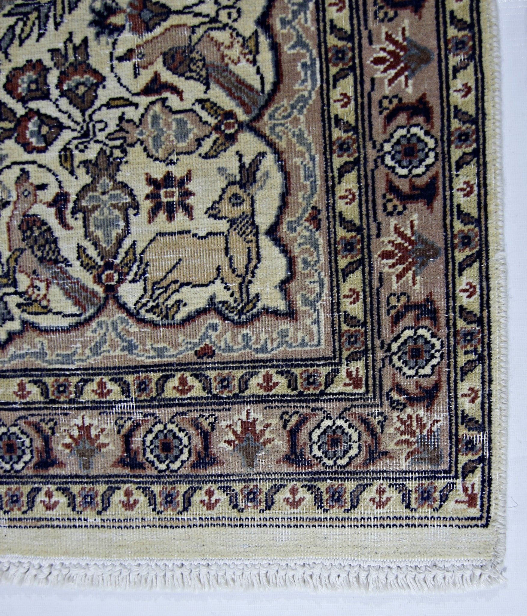 Handmade Mini Vintage Pakistani Rug | 99 x 64 cm | 3'3" x 2'1" - Najaf Rugs & Textile