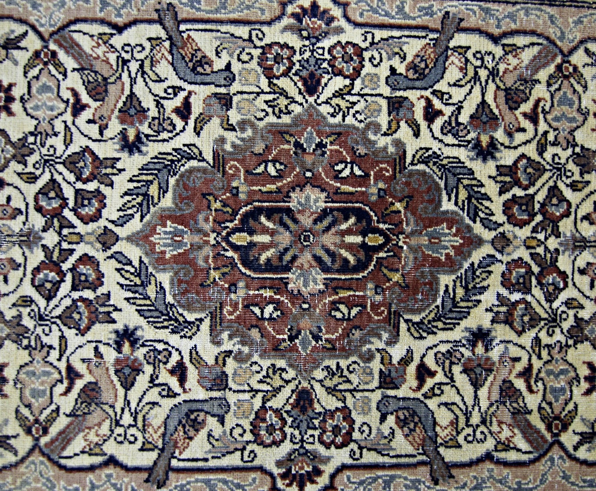 Handmade Mini Vintage Pakistani Rug | 99 x 64 cm | 3'3" x 2'1" - Najaf Rugs & Textile