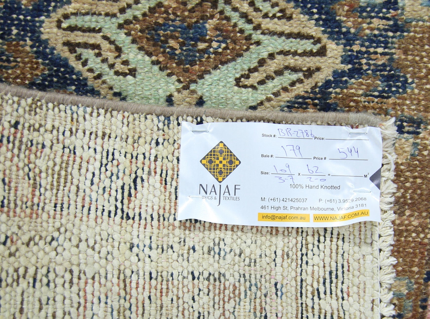 Handmade Mini Vintage Persian Karaja Rug | 109 x 62 cm | 3'7" x 2' - Najaf Rugs & Textile