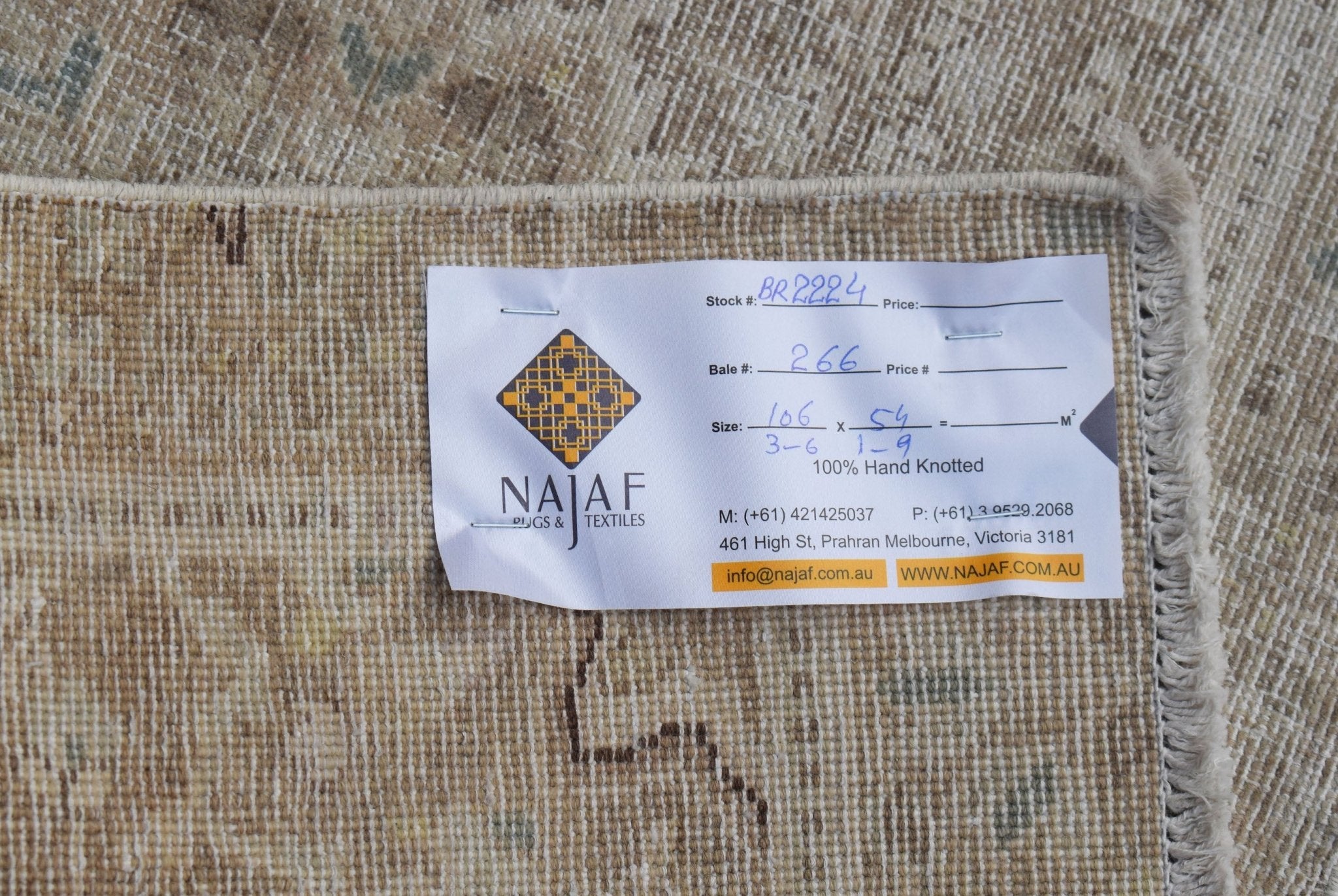 Handmade Mini Vintage Persian Kerman Rug | 106 x 54 cm | 3'6" x 1'9" - Najaf Rugs & Textile