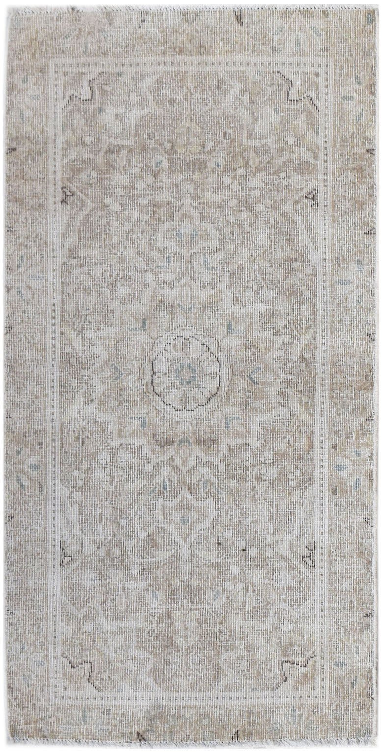 Handmade Mini Vintage Persian Kerman Rug | 106 x 54 cm | 3'6" x 1'9" - Najaf Rugs & Textile