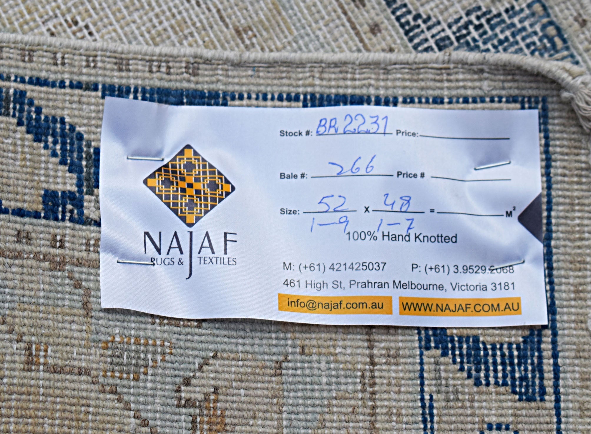 Handmade Mini Vintage Persian Kerman Rug | 52 x 48 cm | 1'9" x 1'7" - Najaf Rugs & Textile