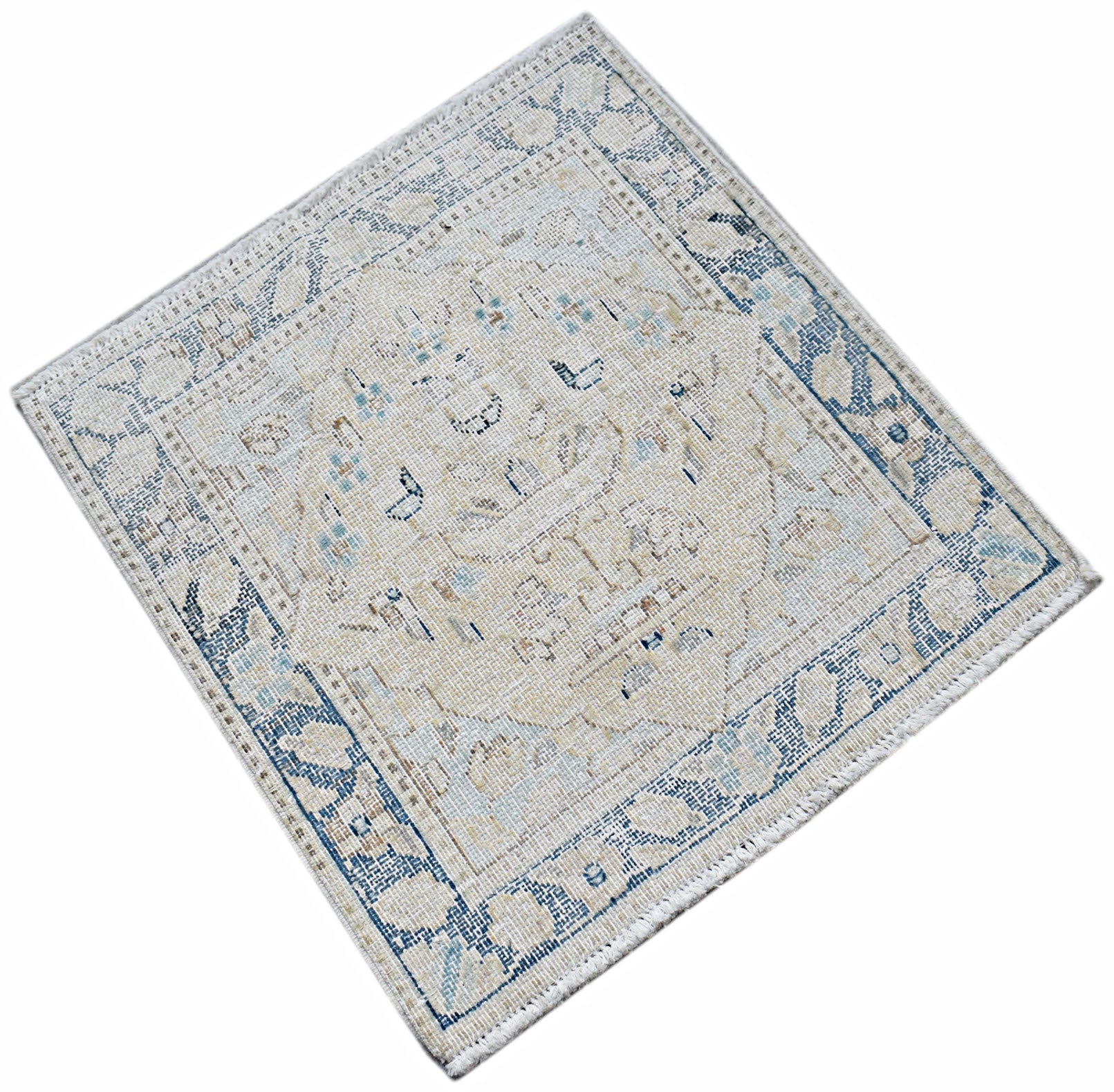 Handmade Mini Vintage Persian Kerman Rug | 52 x 48 cm | 1'9" x 1'7" - Najaf Rugs & Textile