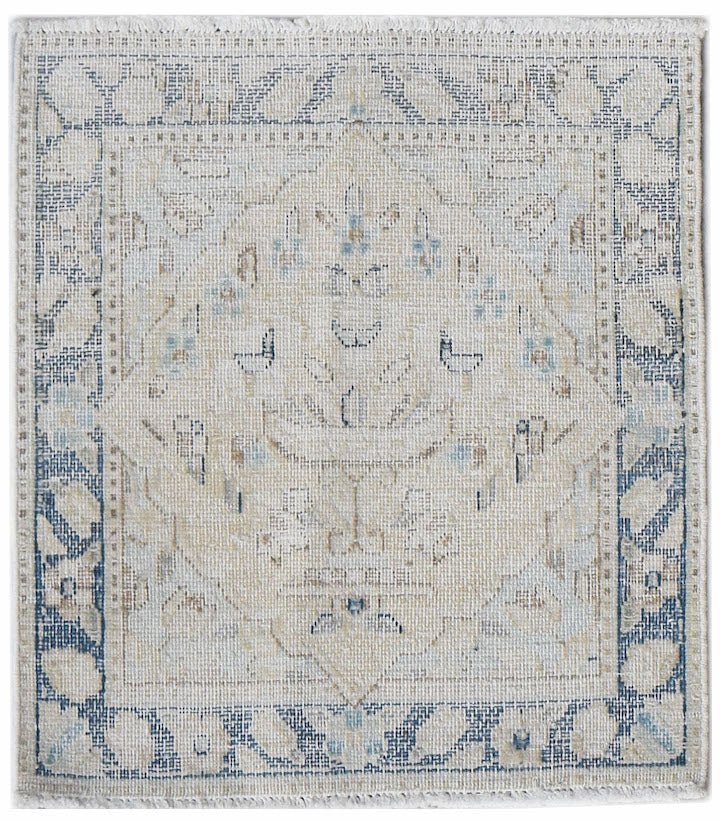 Handmade Mini Vintage Persian Kerman Rug | 53 x 47 cm | 1'9" x 1'7" - Najaf Rugs & Textile