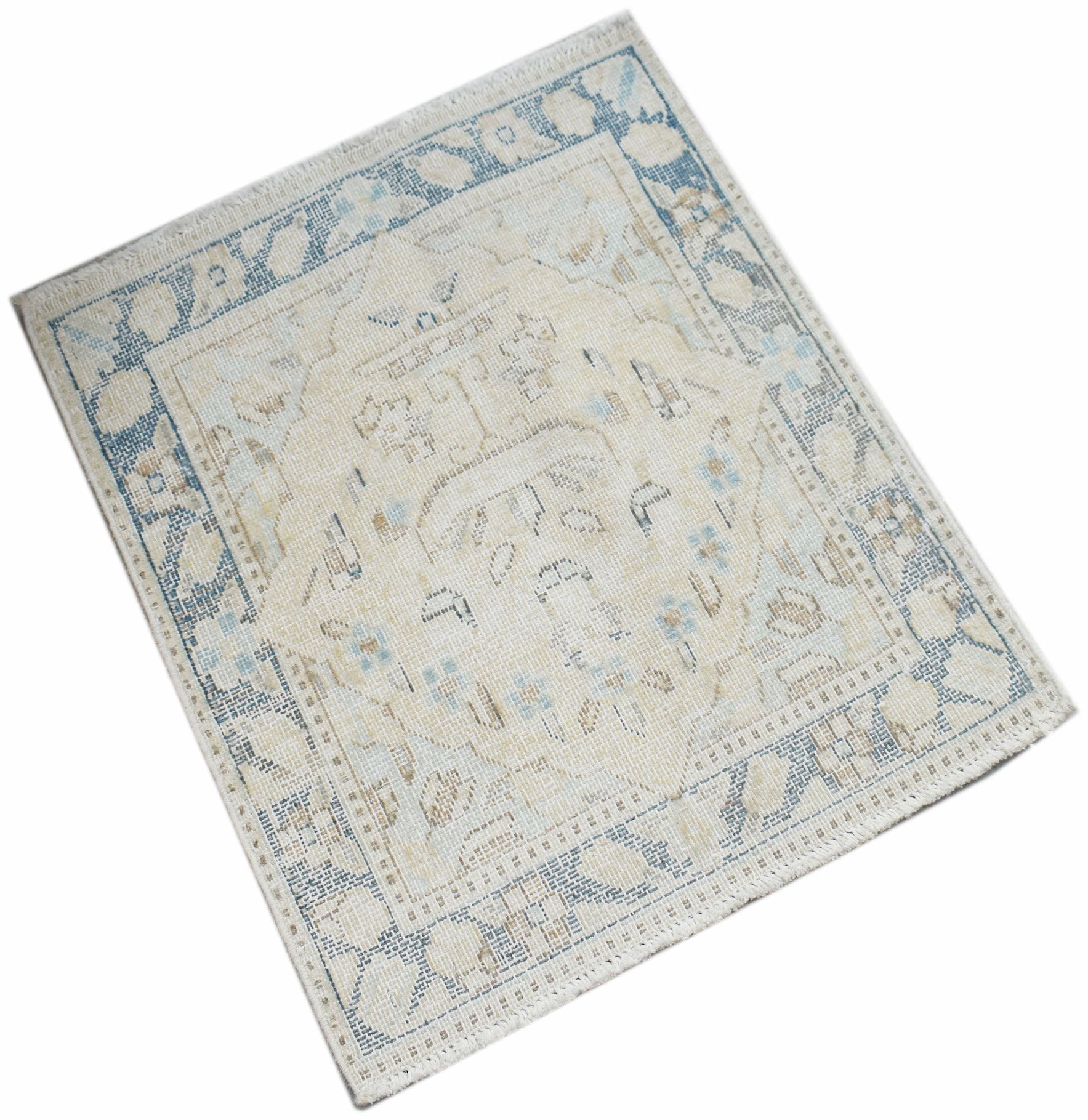 Handmade Mini Vintage Persian Kerman Rug | 54 x 45 cm | 1'10" x 1'6" - Najaf Rugs & Textile