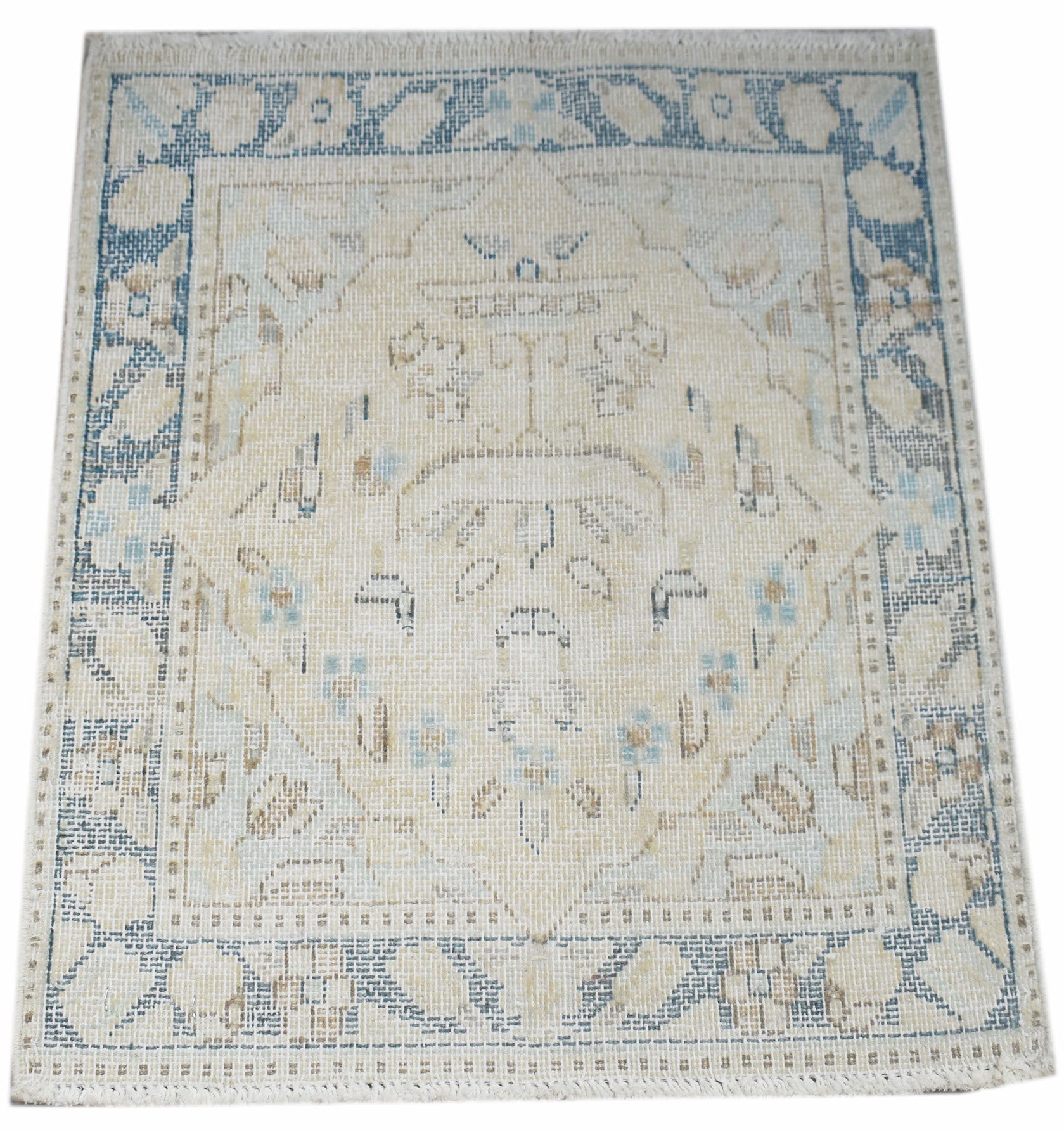 Handmade Mini Vintage Persian Kerman Rug | 54 x 45 cm | 1'10" x 1'6" - Najaf Rugs & Textile