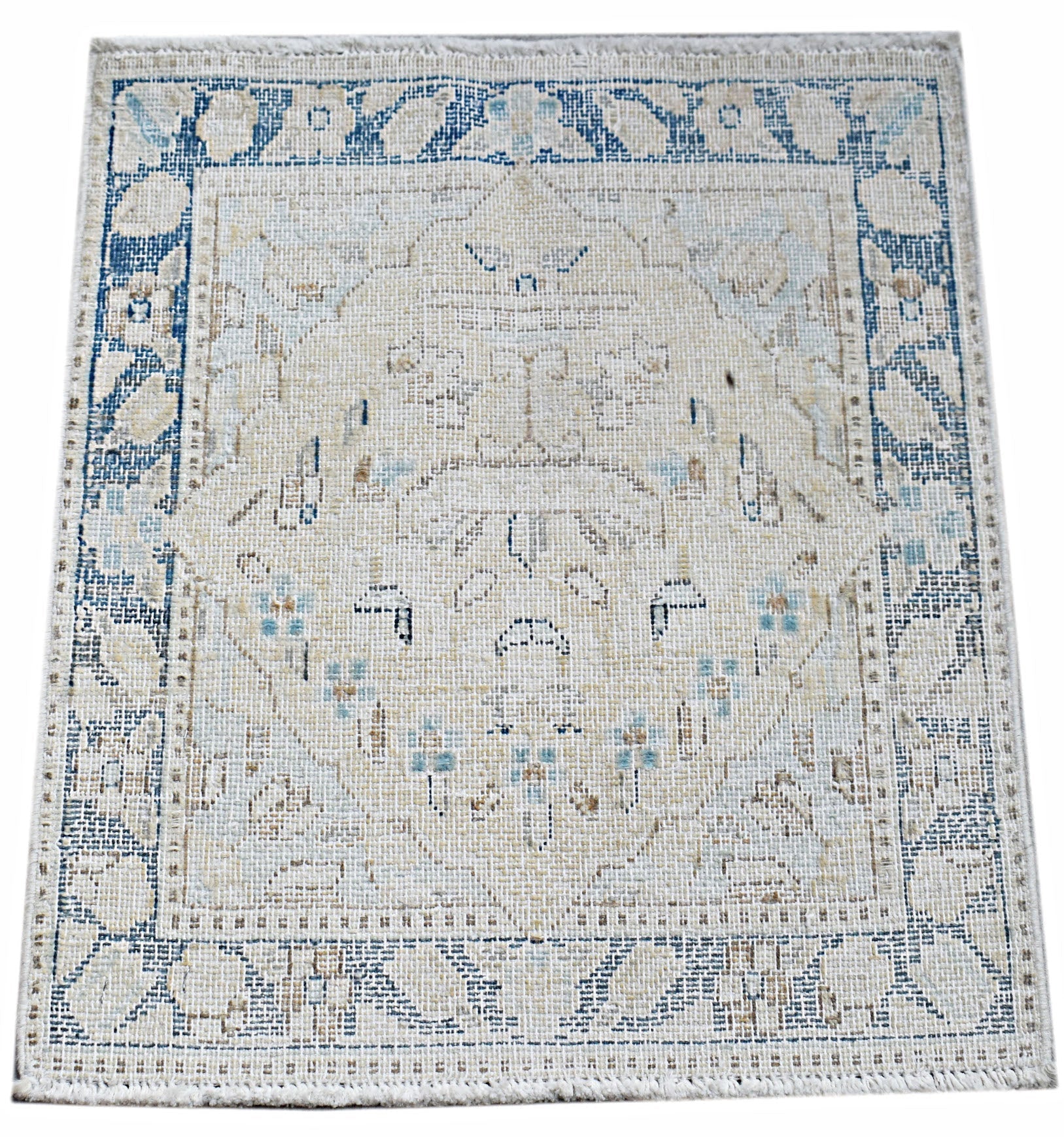 Handmade Mini Vintage Persian Kerman Rug | 54 x 46 cm | 1'10" x 1'6" - Najaf Rugs & Textile