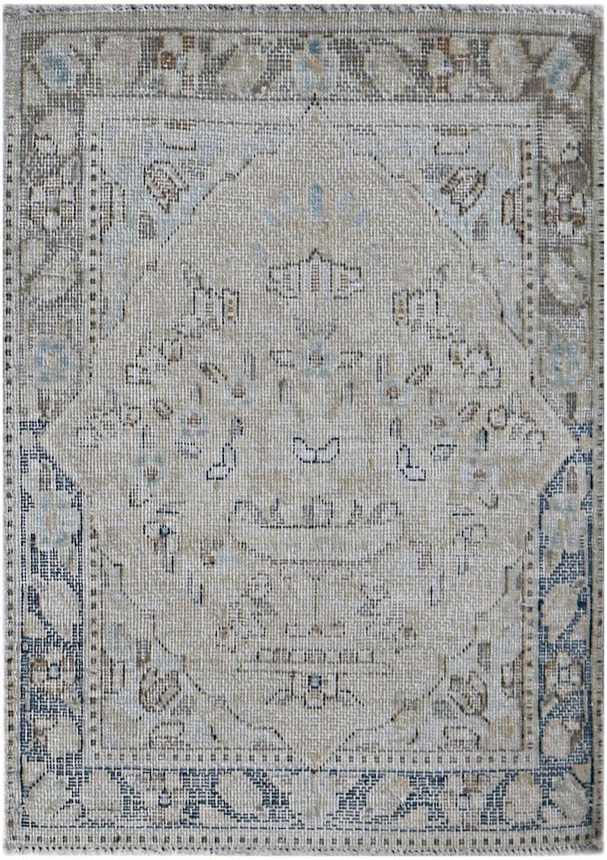 Handmade Mini Vintage Persian Kerman Rug | 64 x 46 cm | 2'2" x 1'6" - Najaf Rugs & Textile
