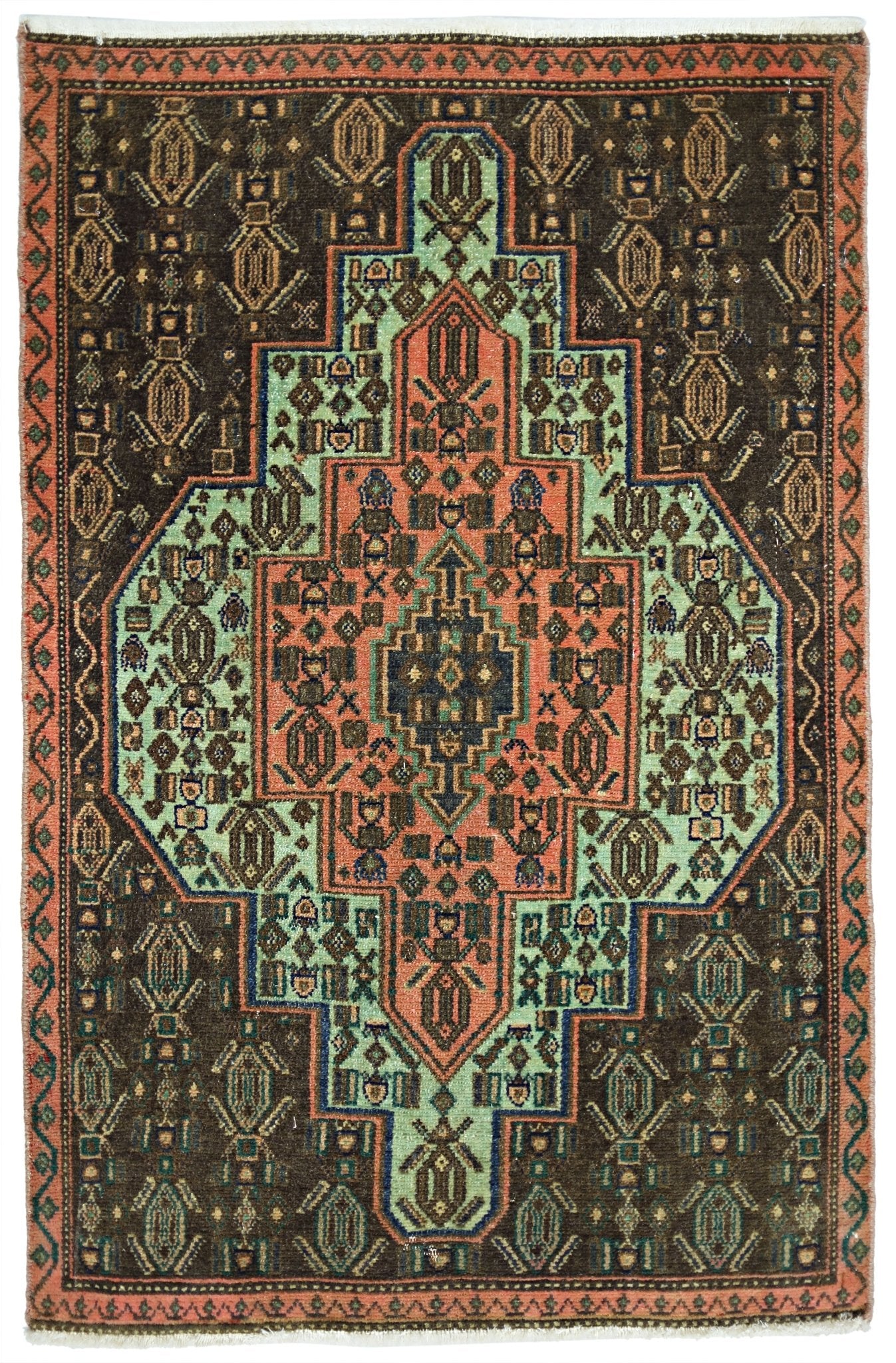 Handmade Mini Vintage Persian Rug | 100 x 66 cm | 3'3" x 2'2" - Najaf Rugs & Textile