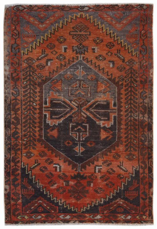 Handmade Mini Vintage Persian Rug | 105 x 73 cm | 3'5" x 2'5" - Najaf Rugs & Textile