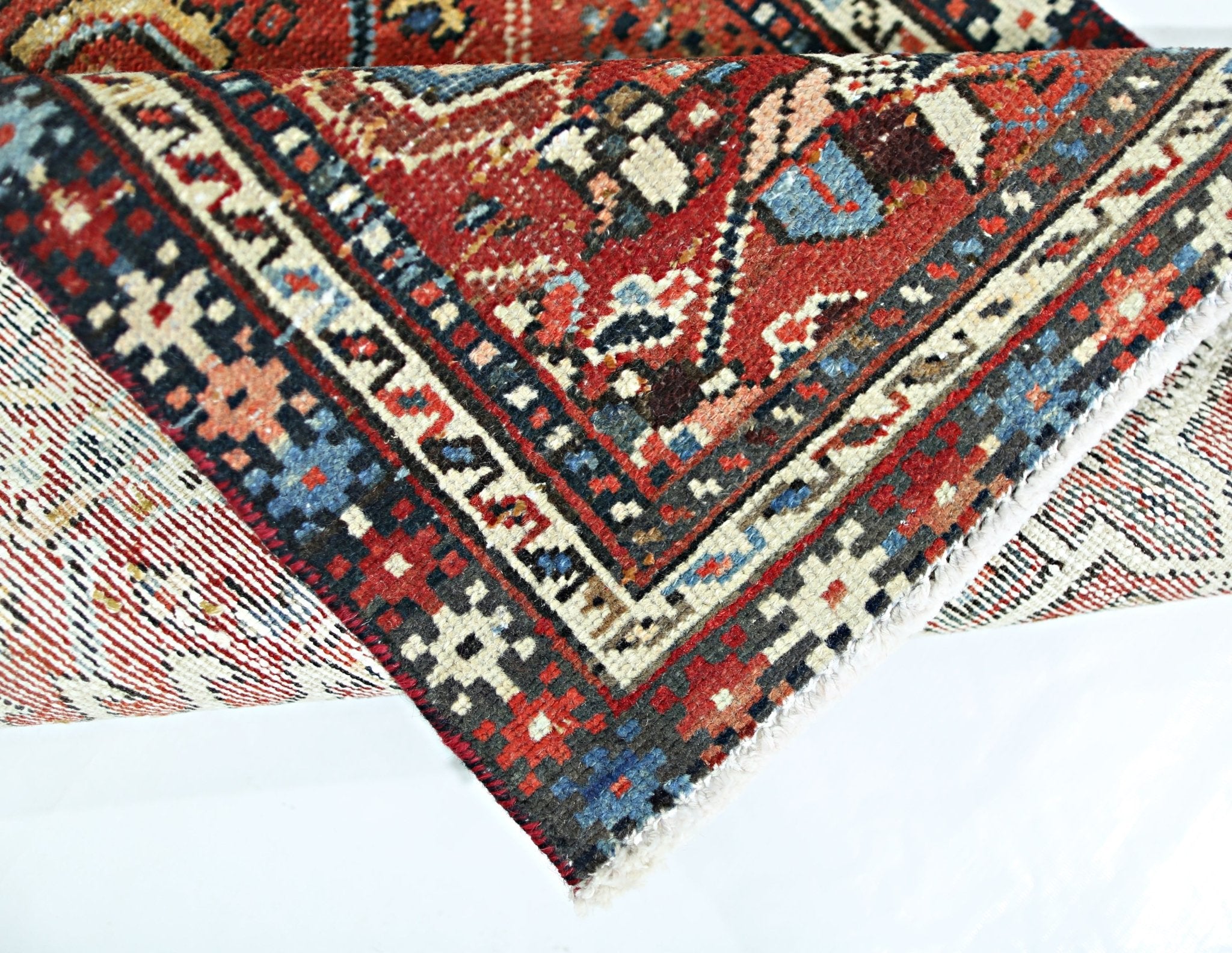 Handmade Mini Vintage Persian Rug | 106 x 70 cm | 3'10" x 2'4" - Najaf Rugs & Textile