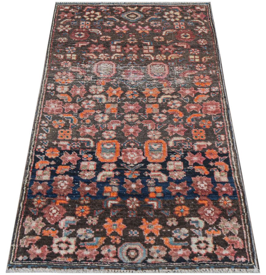 Handmade Mini Vintage Persian Rug | 109 x 61 cm | 3'7" x 2' - Najaf Rugs & Textile
