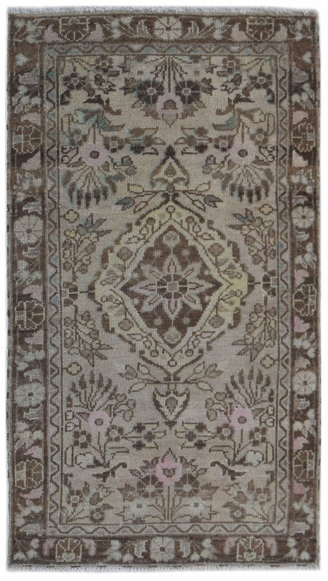 Handmade Mini Vintage Persian Rug | 118 x 70 cm | 3'10" x 2'4" - Najaf Rugs & Textile