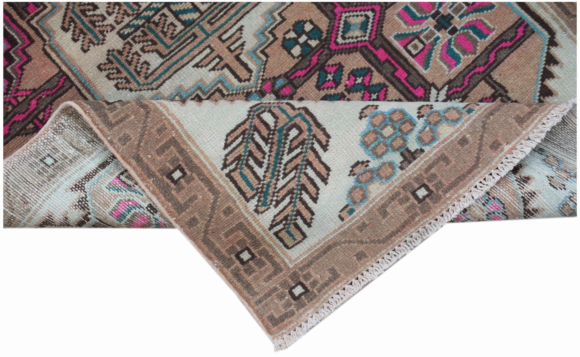 Handmade Mini Vintage Persian Rug | 124 x 76 cm | 4'1" x 2'6" - Najaf Rugs & Textile