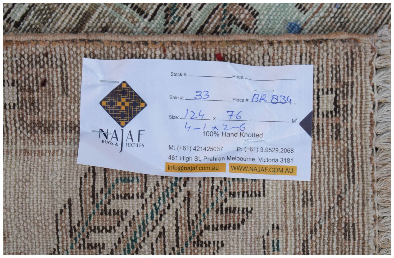 Handmade Mini Vintage Persian Rug | 124 x 76 cm | 4'1" x 2'6" - Najaf Rugs & Textile