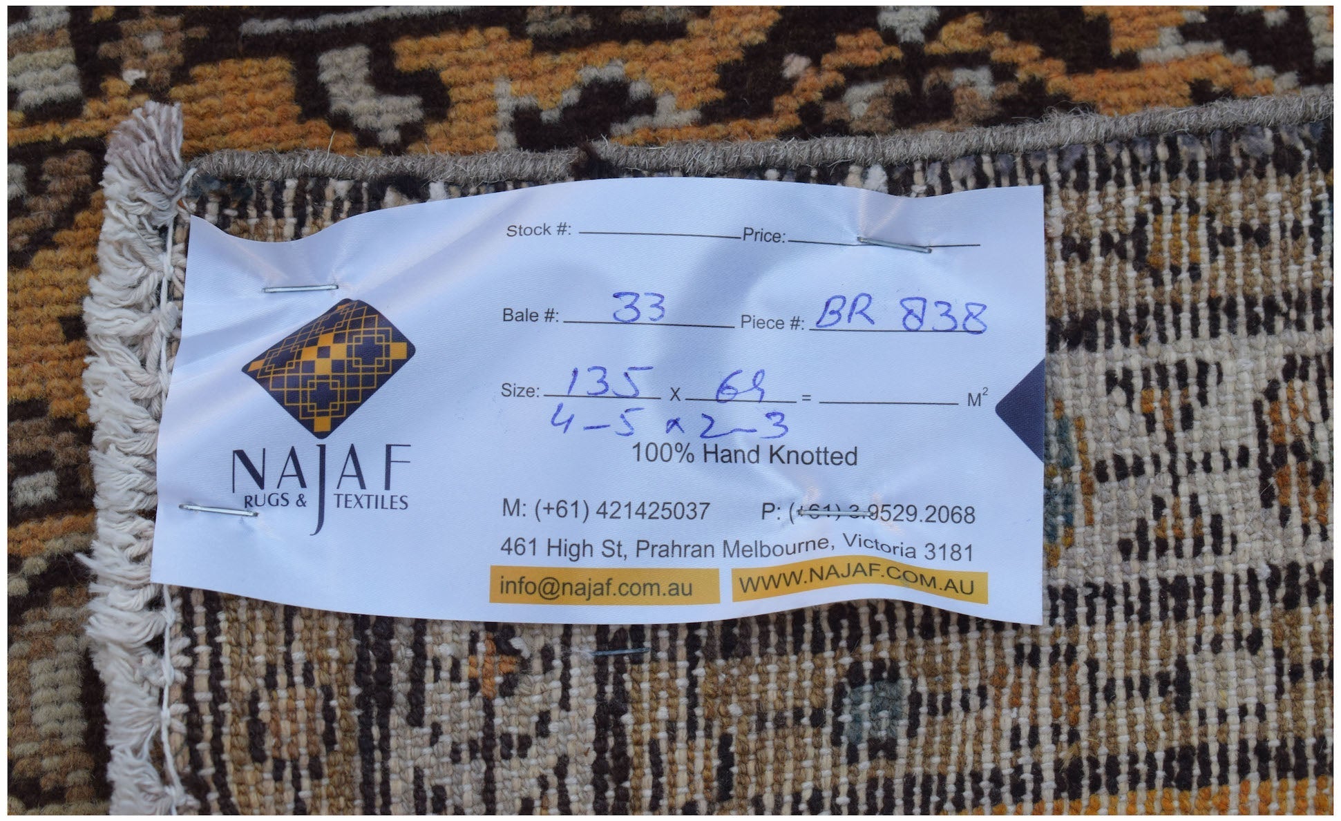 Handmade Mini Vintage Persian Rug | 135 x 69 cm | 4'5" x 2'3" - Najaf Rugs & Textile