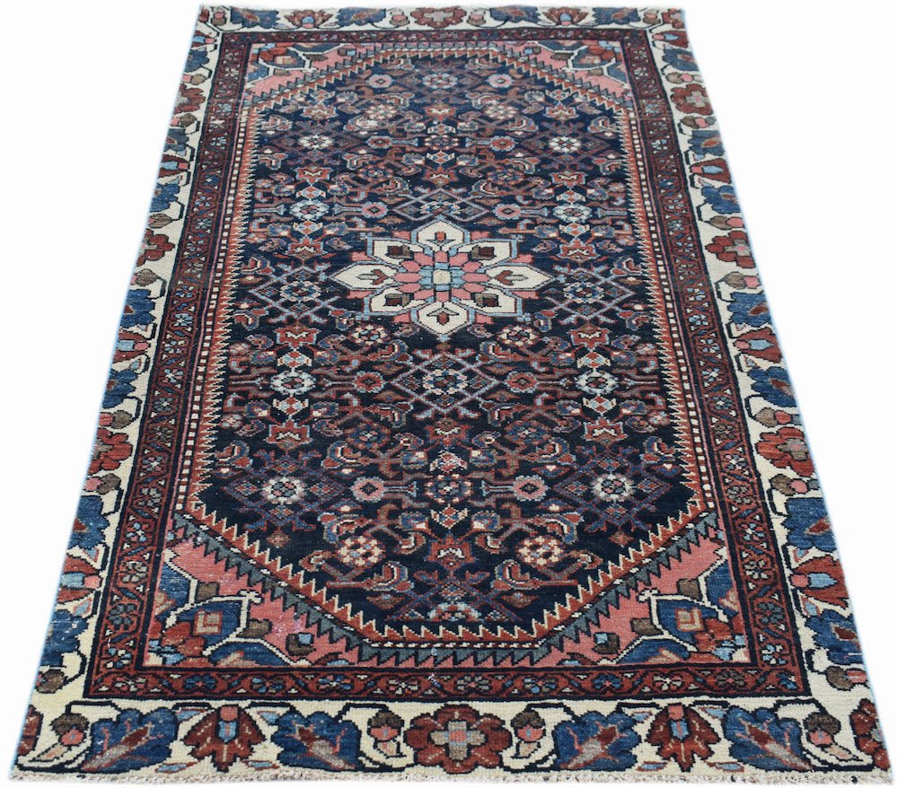 Handmade Mini Vintage Persian Rug | 143 x 85 cm | 4'8" x 2'9" - Najaf Rugs & Textile