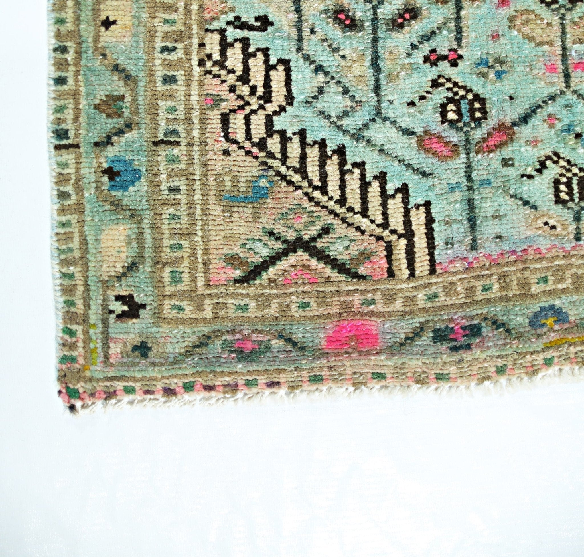 Handmade Mini Vintage Persian Rug | 88 x 54 cm | 2'10" x 1'9" - Najaf Rugs & Textile