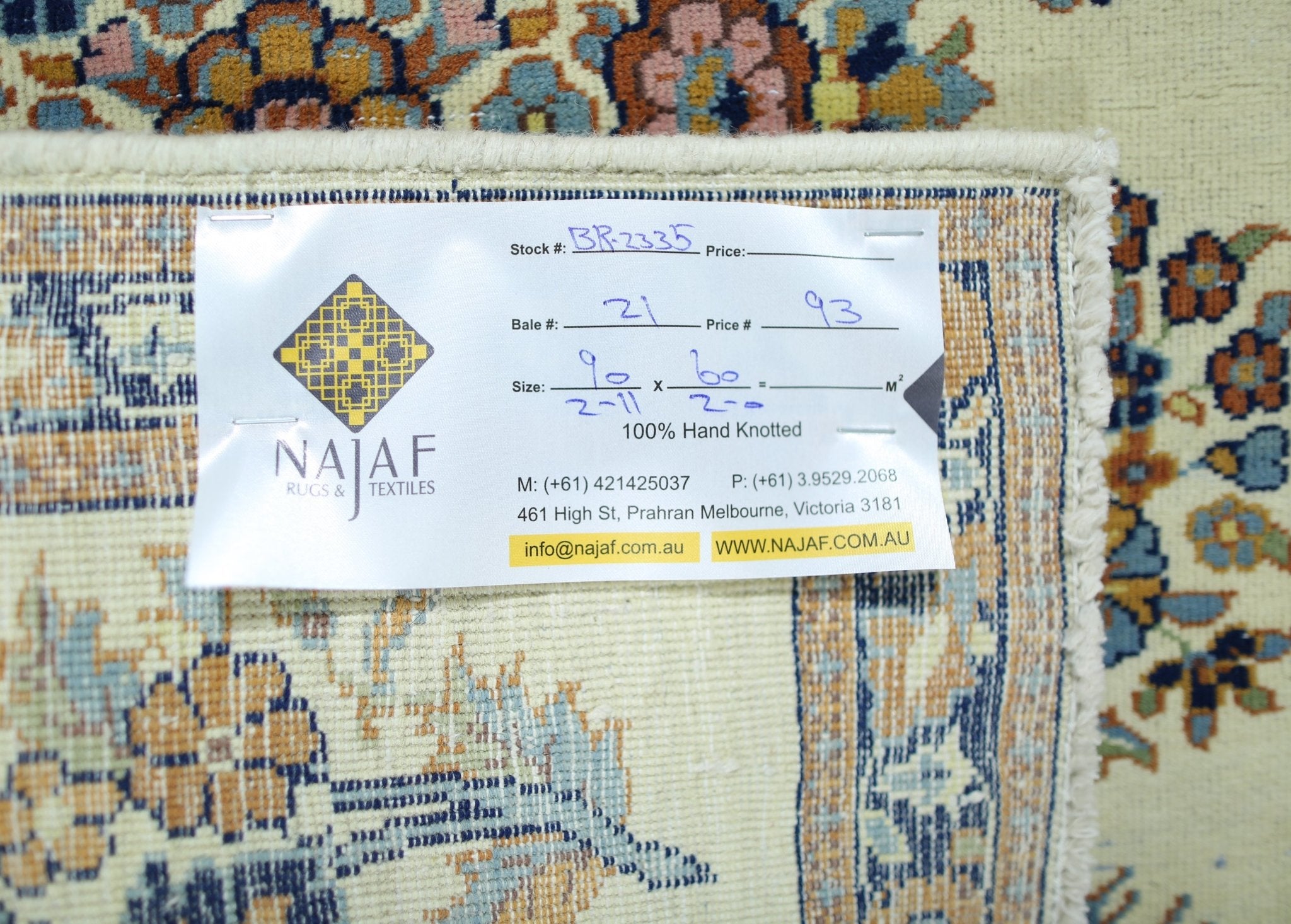 Handmade Mini Vintage Persian Rug | 90 x 60 cm | 2'11" x 2' - Najaf Rugs & Textile