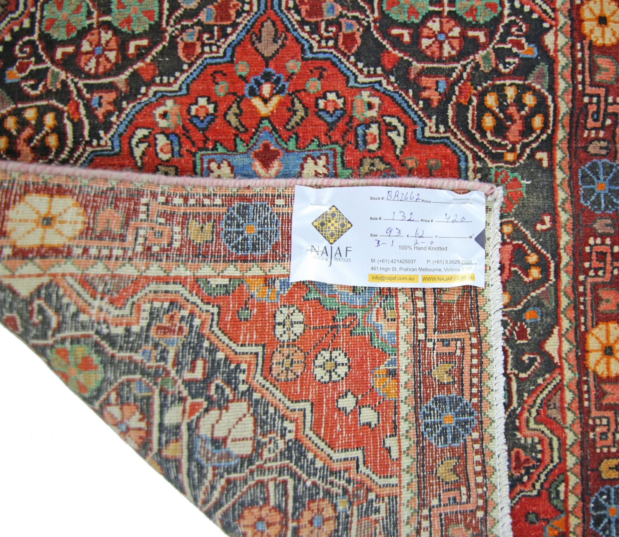 Handmade Mini Vintage Persian Rug | 93 x 62 cm | 3'1" x 2' - Najaf Rugs & Textile