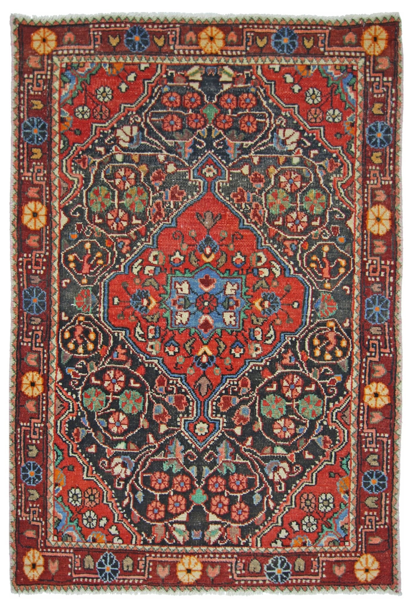 Handmade Mini Vintage Persian Rug | 93 x 62 cm | 3'1" x 2' - Najaf Rugs & Textile