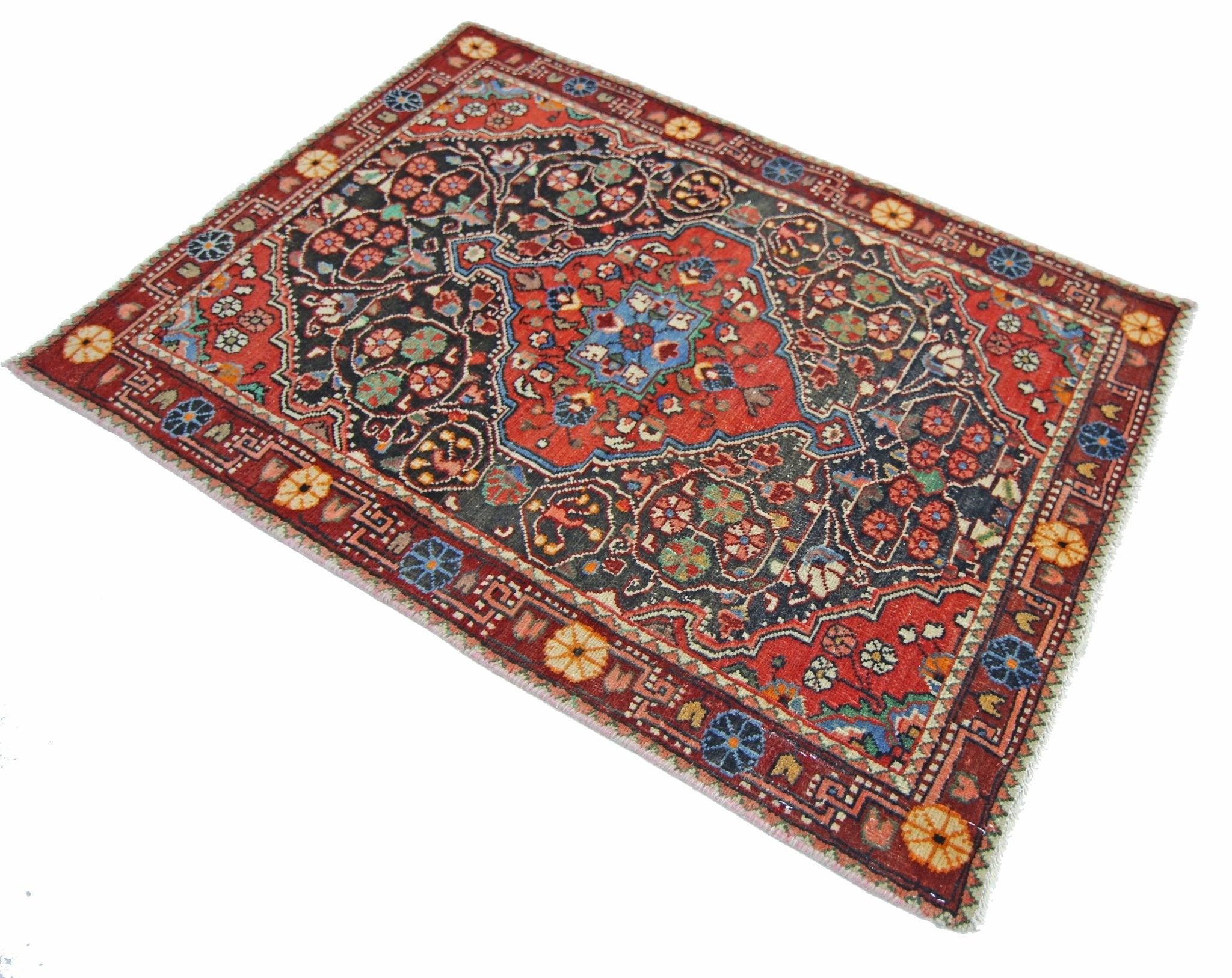 Handmade Mini Vintage Persian Rug | 93 x 62 cm | 3'1" x 2' - Najaf Rugs & Textile