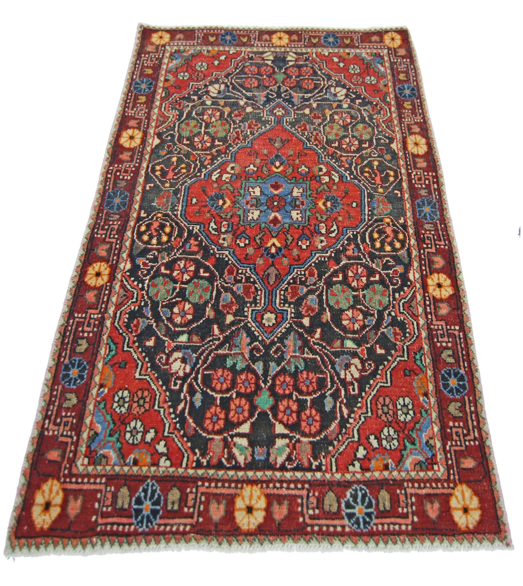 Handmade Mini Vintage Persian Rug | 93 x 62 cm | 3'1" x 2' - Najaf Rugs & Textile