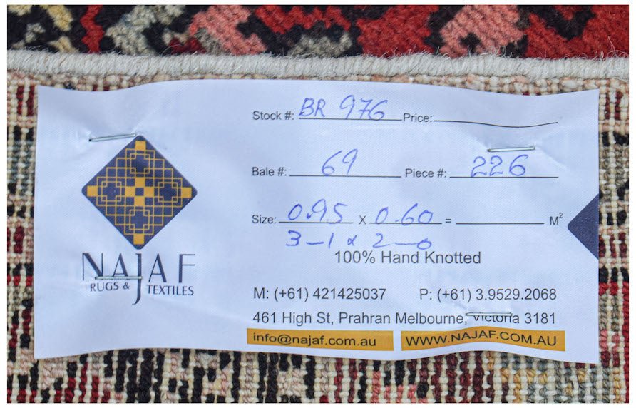 Handmade Mini Vintage Persian Rug | 95 x 60 cm | 3'1" x 2' - Najaf Rugs & Textile