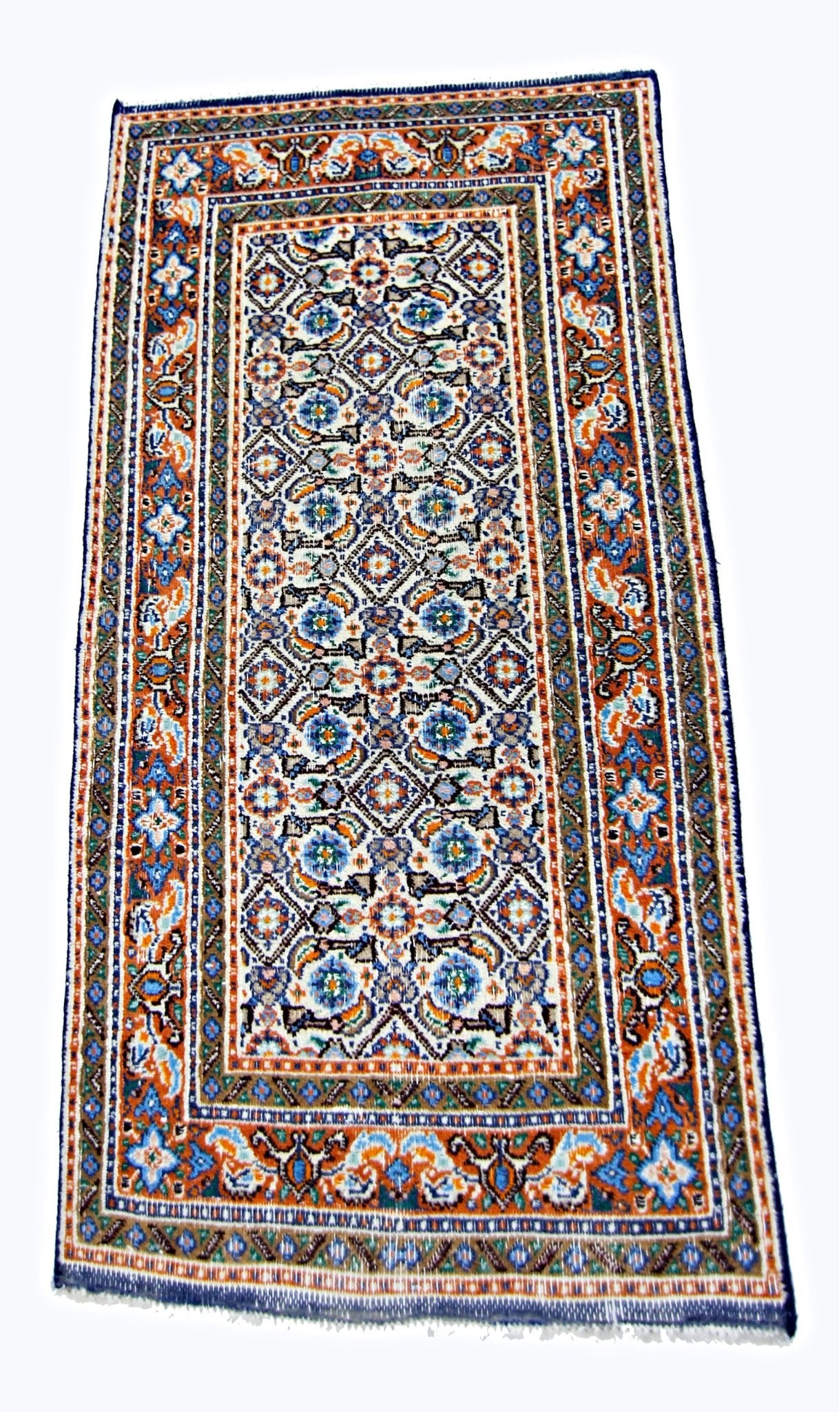 Handmade Mini Vintage Persian Rug | 97 x 51 cm | 3'2" x 1'8" - Najaf Rugs & Textile