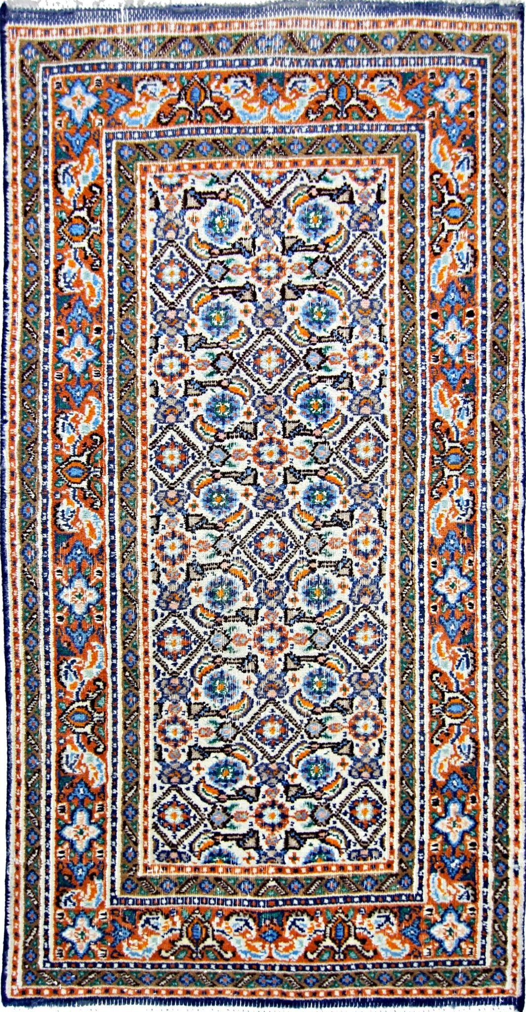 Handmade Mini Vintage Persian Rug | 97 x 51 cm | 3'2" x 1'8" - Najaf Rugs & Textile