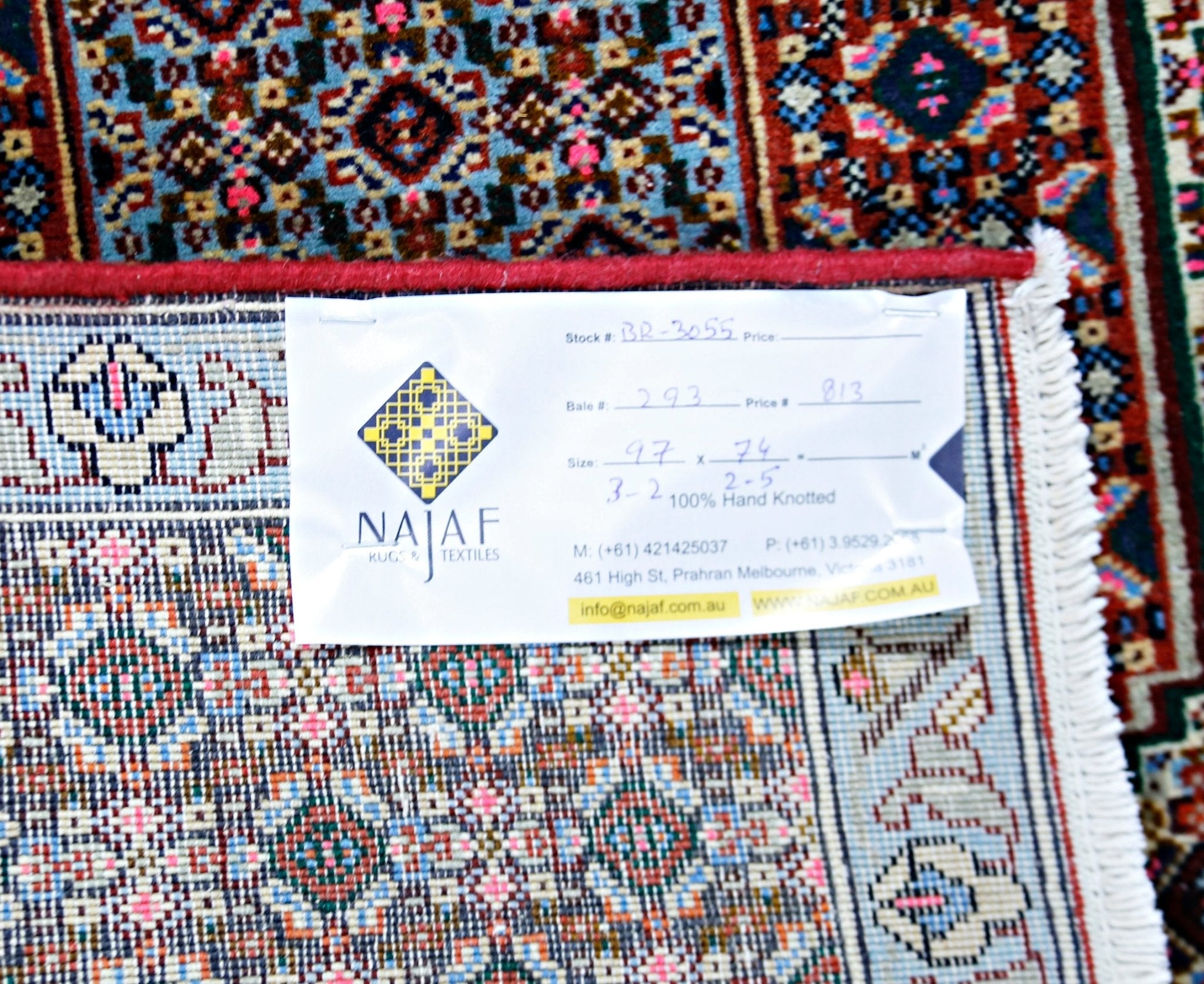 Handmade Mini Vintage Persian Rug | 97 x 74 cm | 3'2" x 2'5" - Najaf Rugs & Textile
