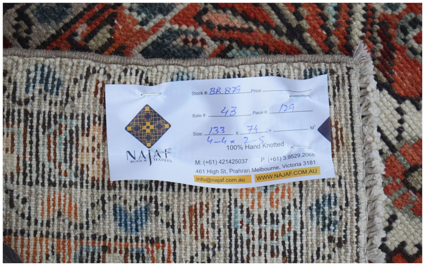 Handmade Mini Vintage Persian Sarouk Rug | 133 x 75 cm | 4'4" x 2'5" - Najaf Rugs & Textile