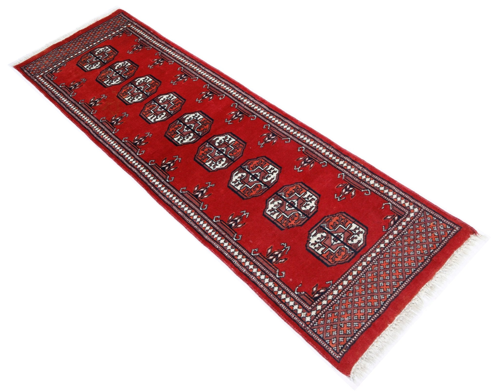 Handmade Mini Vintage Princess Bokhara Hallway Runner | 128 x 46 cm | 4' x 1'6" - Najaf Rugs & Textile