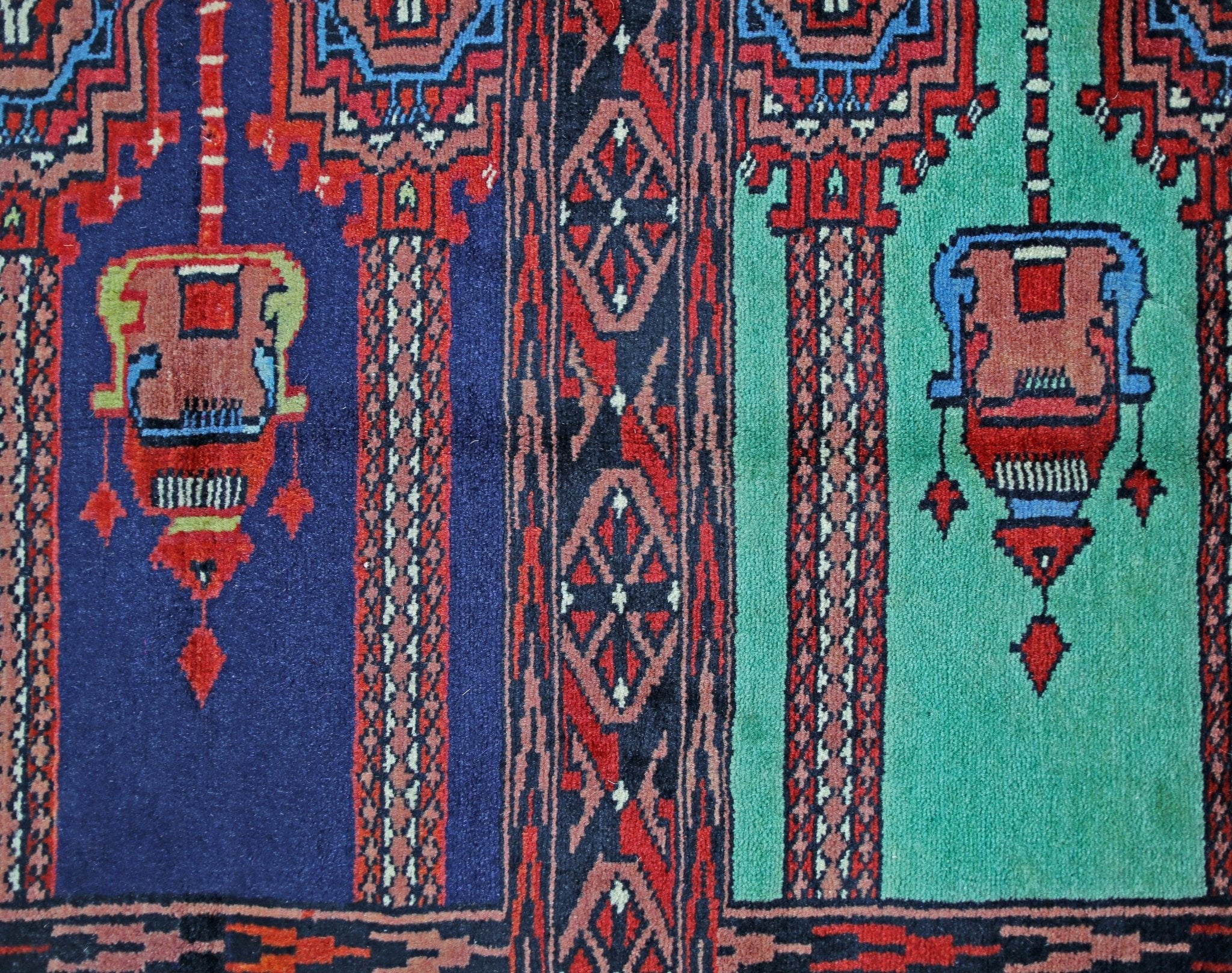 Handmade Mini Vintage Princess Bokhara Prayer Rug | 94 x 60 cm | 3'1" x 2' - Najaf Rugs & Textile