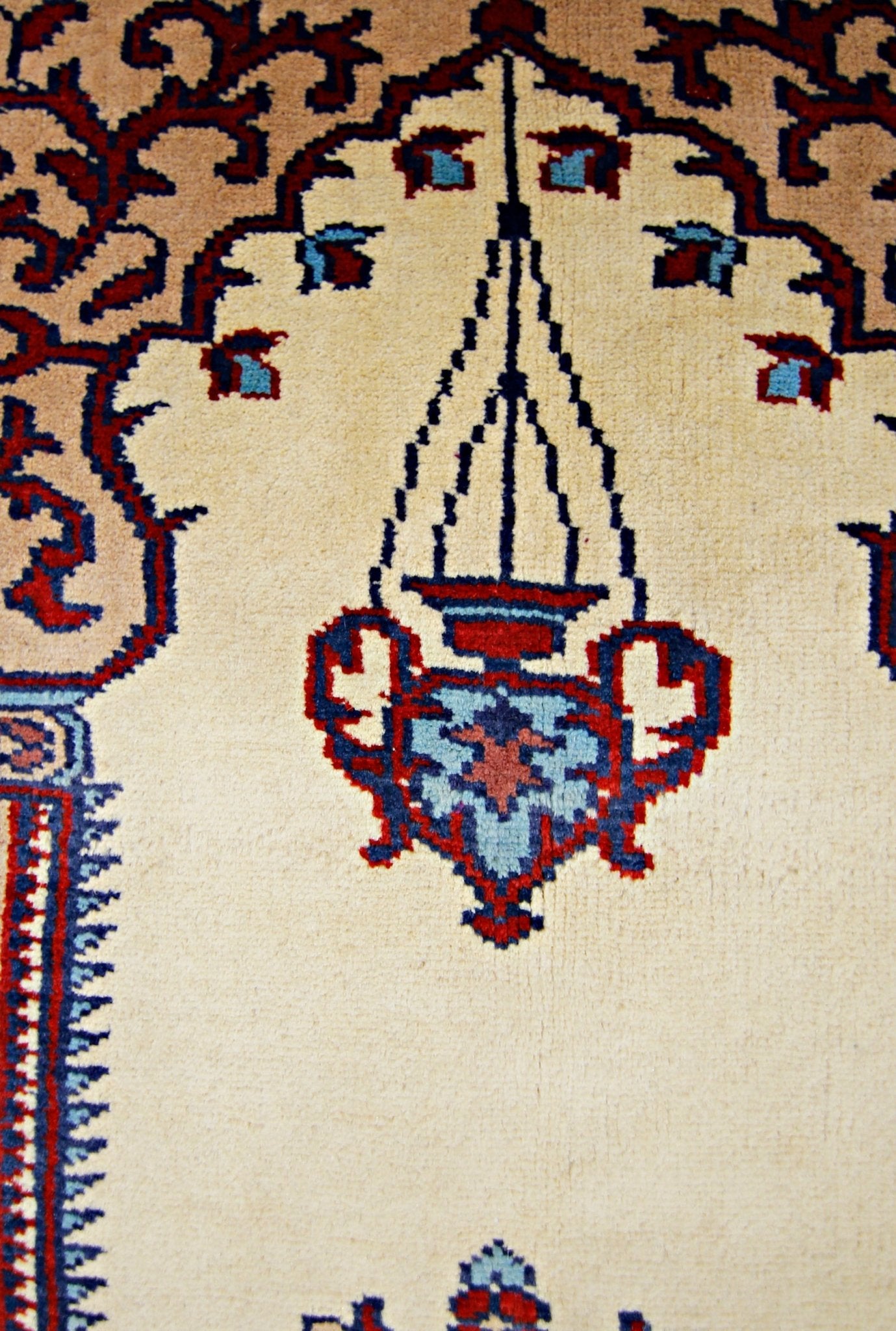 Handmade Mini Vintage Princess Bokhara Prayer Rug | 96 x 66 cm | 3'2" x 2'2" - Najaf Rugs & Textile