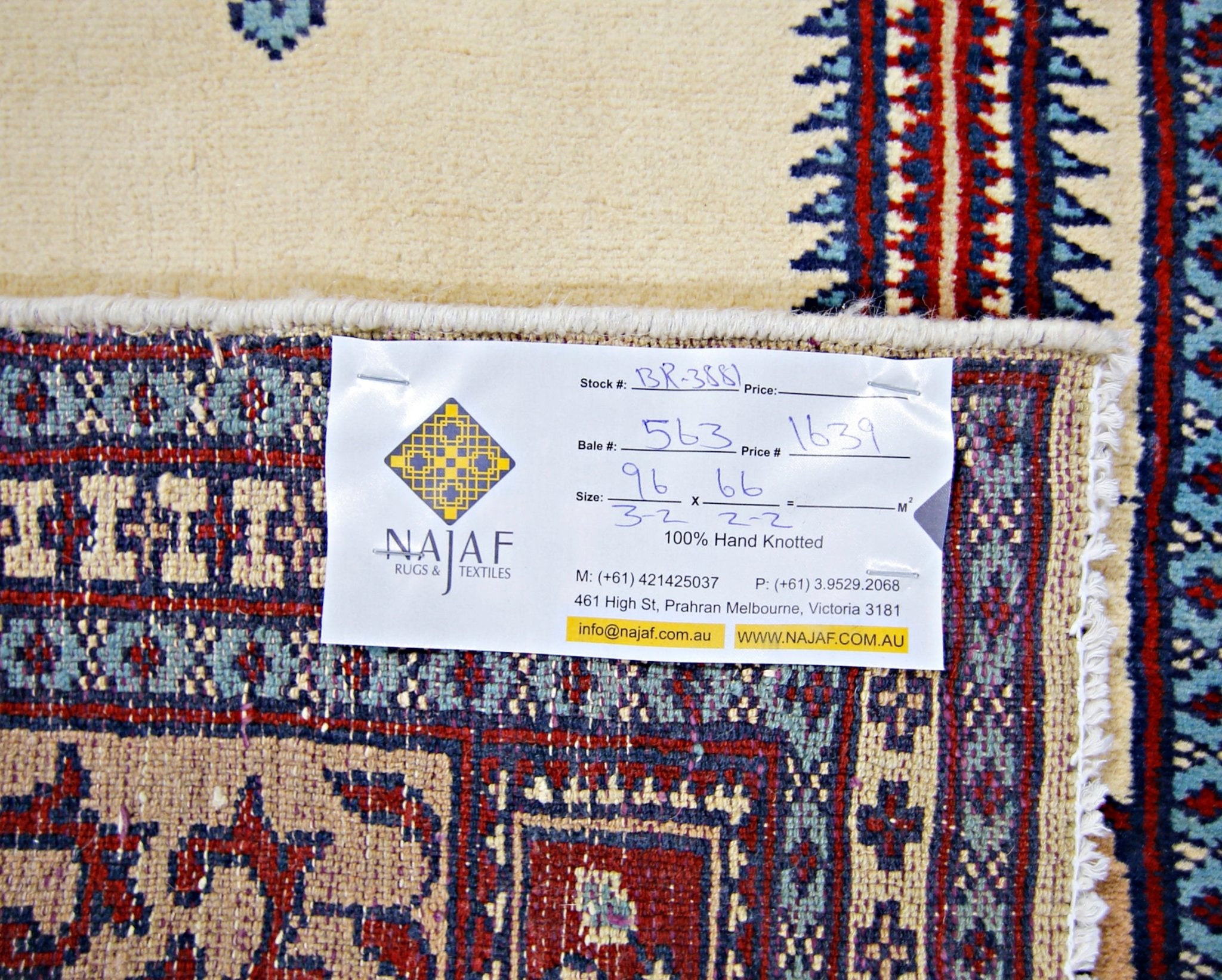 Handmade Mini Vintage Princess Bokhara Prayer Rug | 96 x 66 cm | 3'2" x 2'2" - Najaf Rugs & Textile