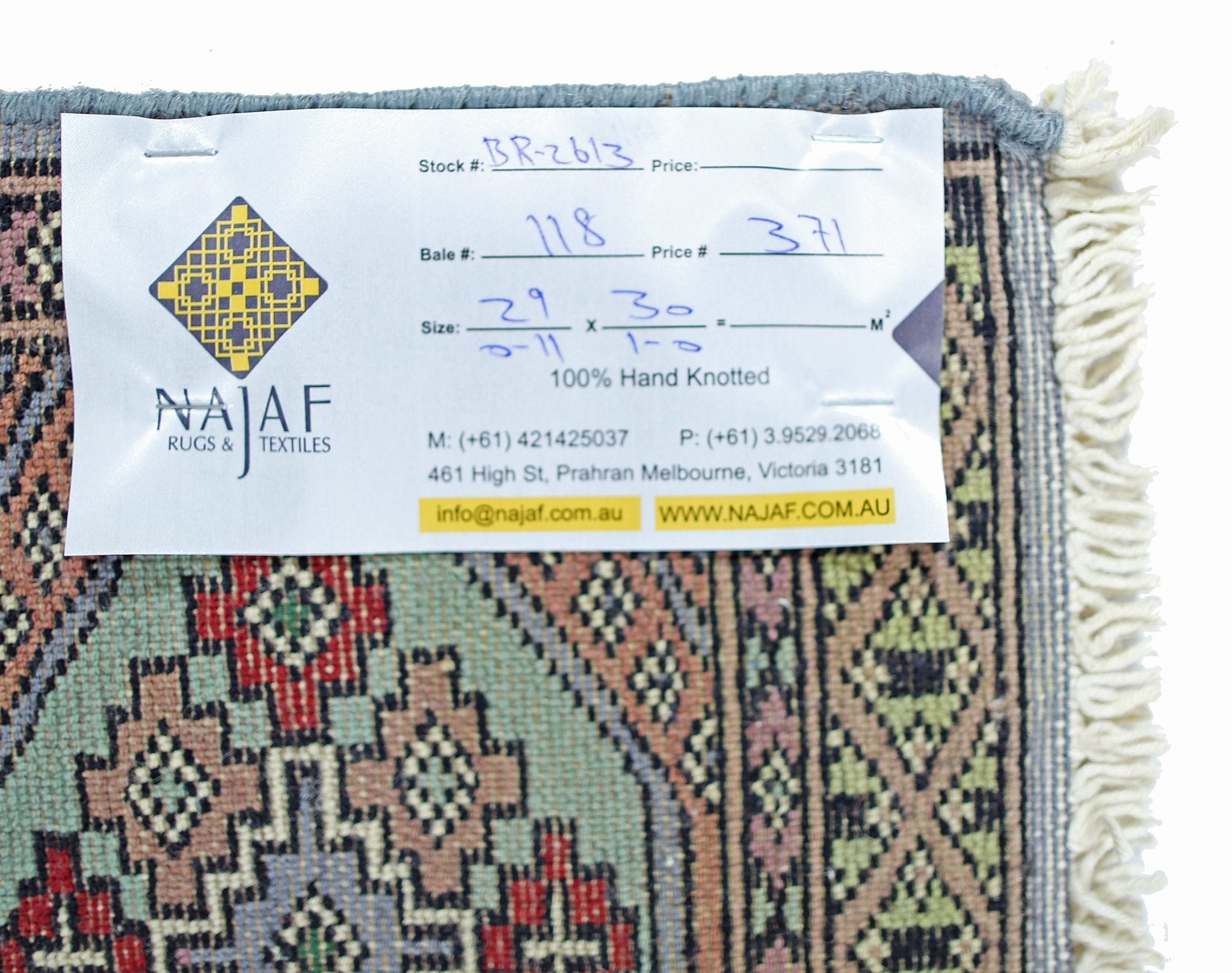 Handmade Mini Vintage Princess Bokhara Rug | 30 x 29 cm | 1' x 1' - Najaf Rugs & Textile