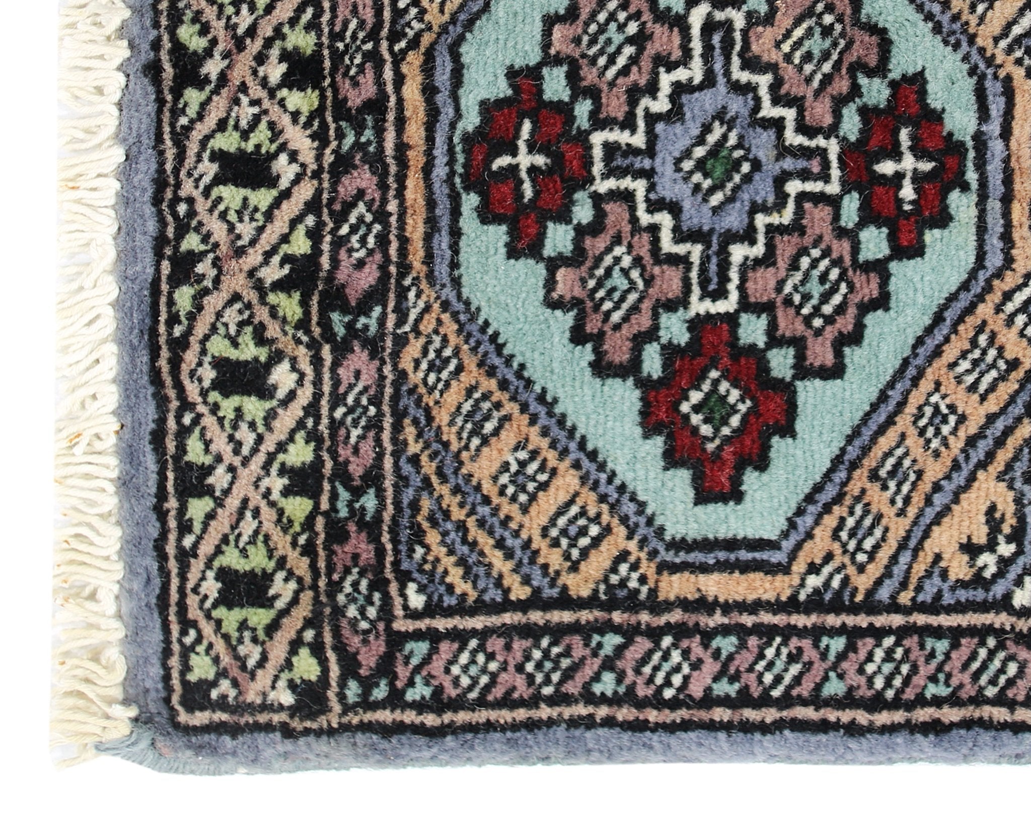 Handmade Mini Vintage Princess Bokhara Rug | 30 x 29 cm | 1' x 1' - Najaf Rugs & Textile