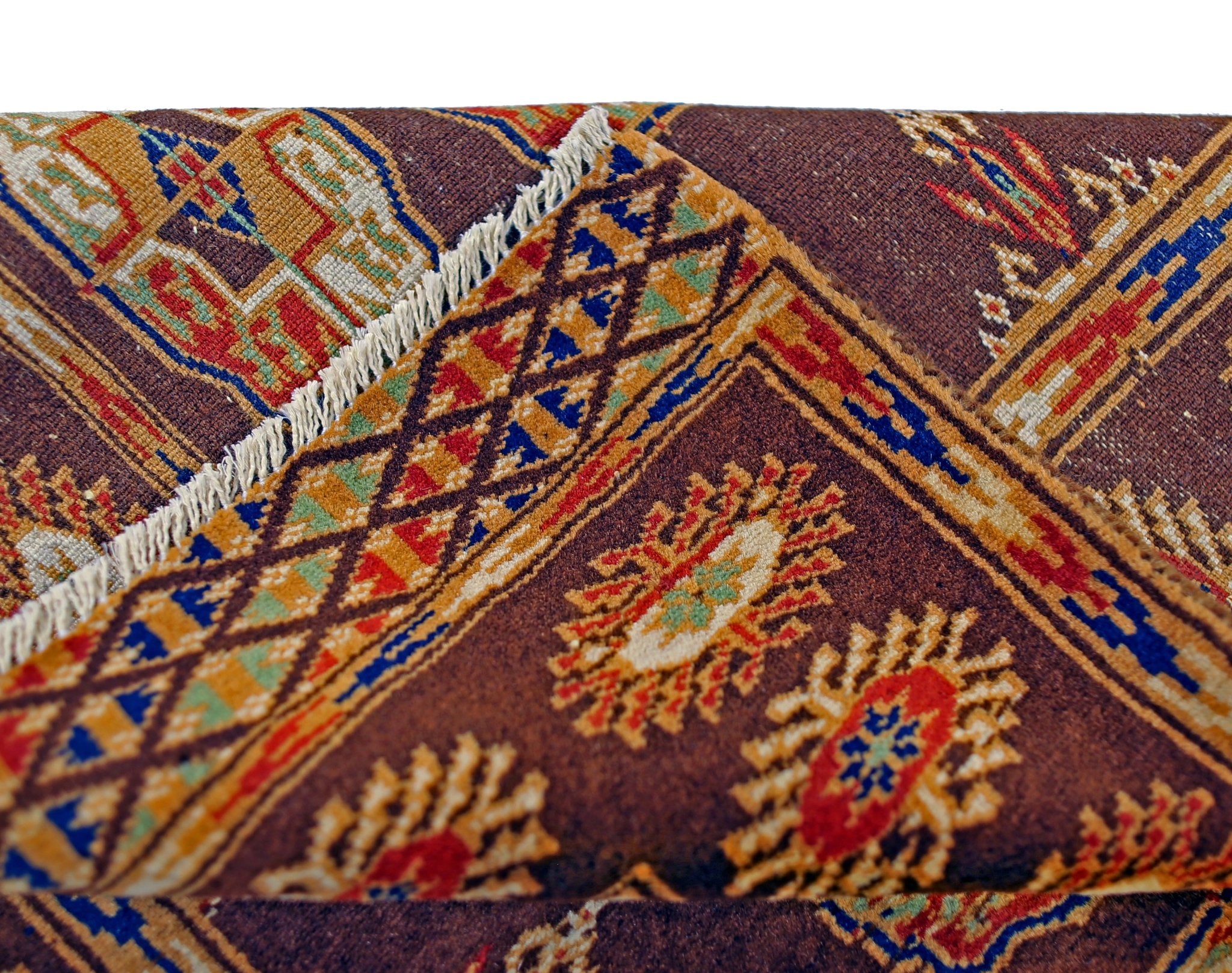 Handmade Mini Vintage Princess Bokhara Rug | 86 x 62 cm | 2'10" x 2' - Najaf Rugs & Textile