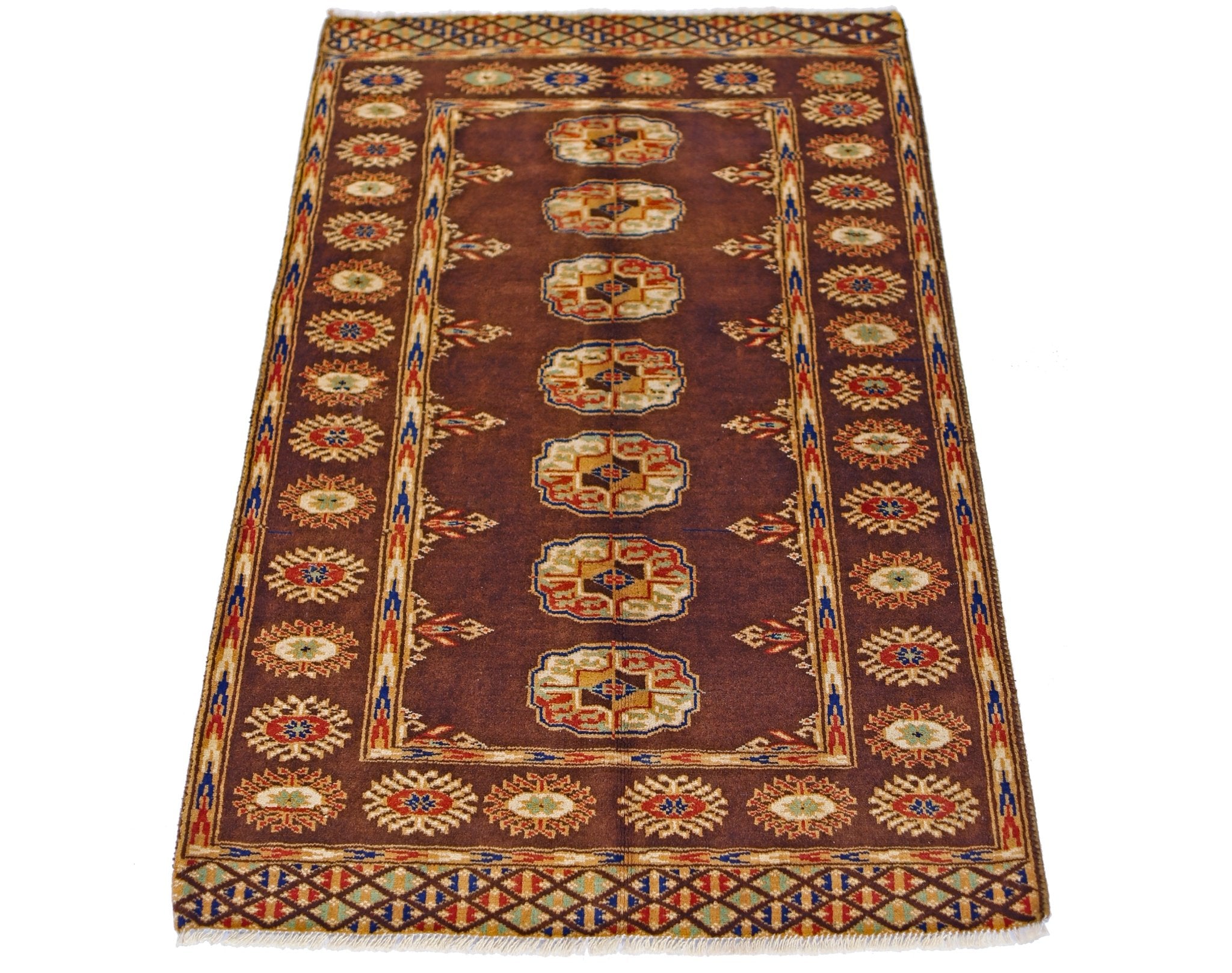 Handmade Mini Vintage Princess Bokhara Rug | 86 x 62 cm | 2'10" x 2' - Najaf Rugs & Textile