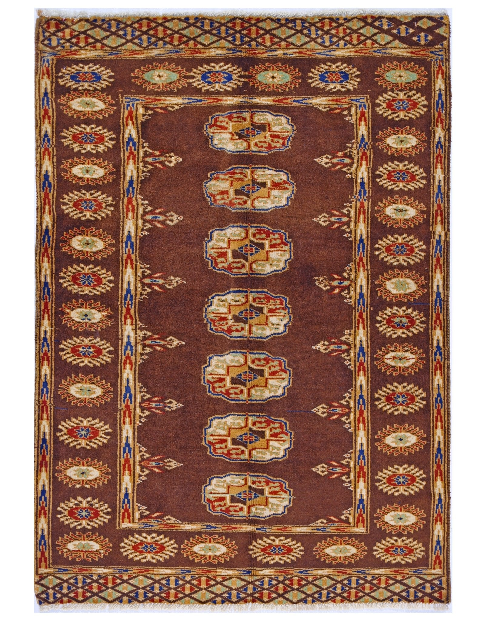 Handmade Mini Vintage Princess Bokhara Rug | 86 x 62 cm | 2'10" x 2' - Najaf Rugs & Textile